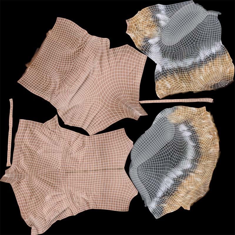 Jumpsuit Fluff 3D Model – Low Poly Clothing Asset, FBX, Blender - View 16