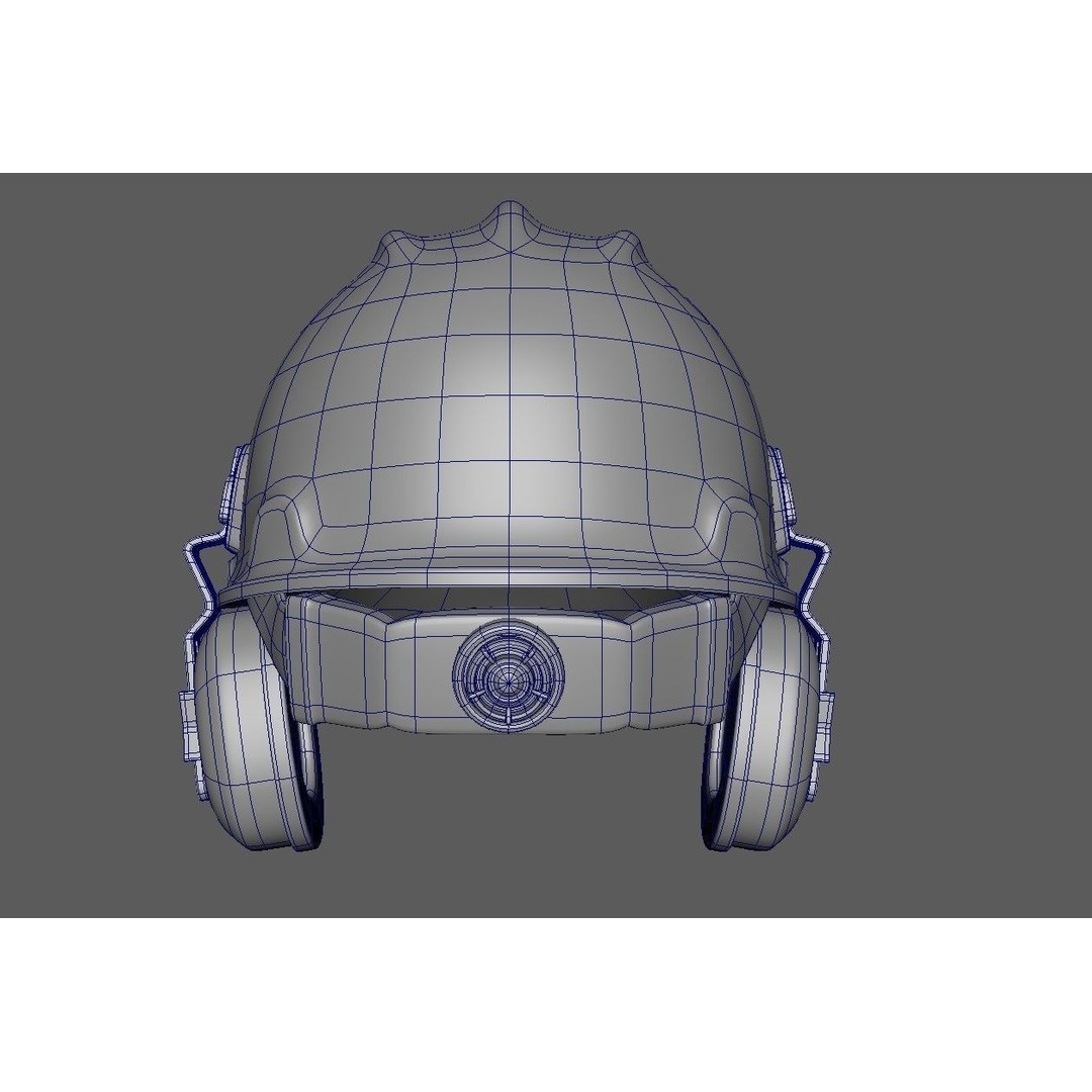 Safety Helmet 3D Model – Low Poly Game Asset with Earmuffs, FBX - View 29