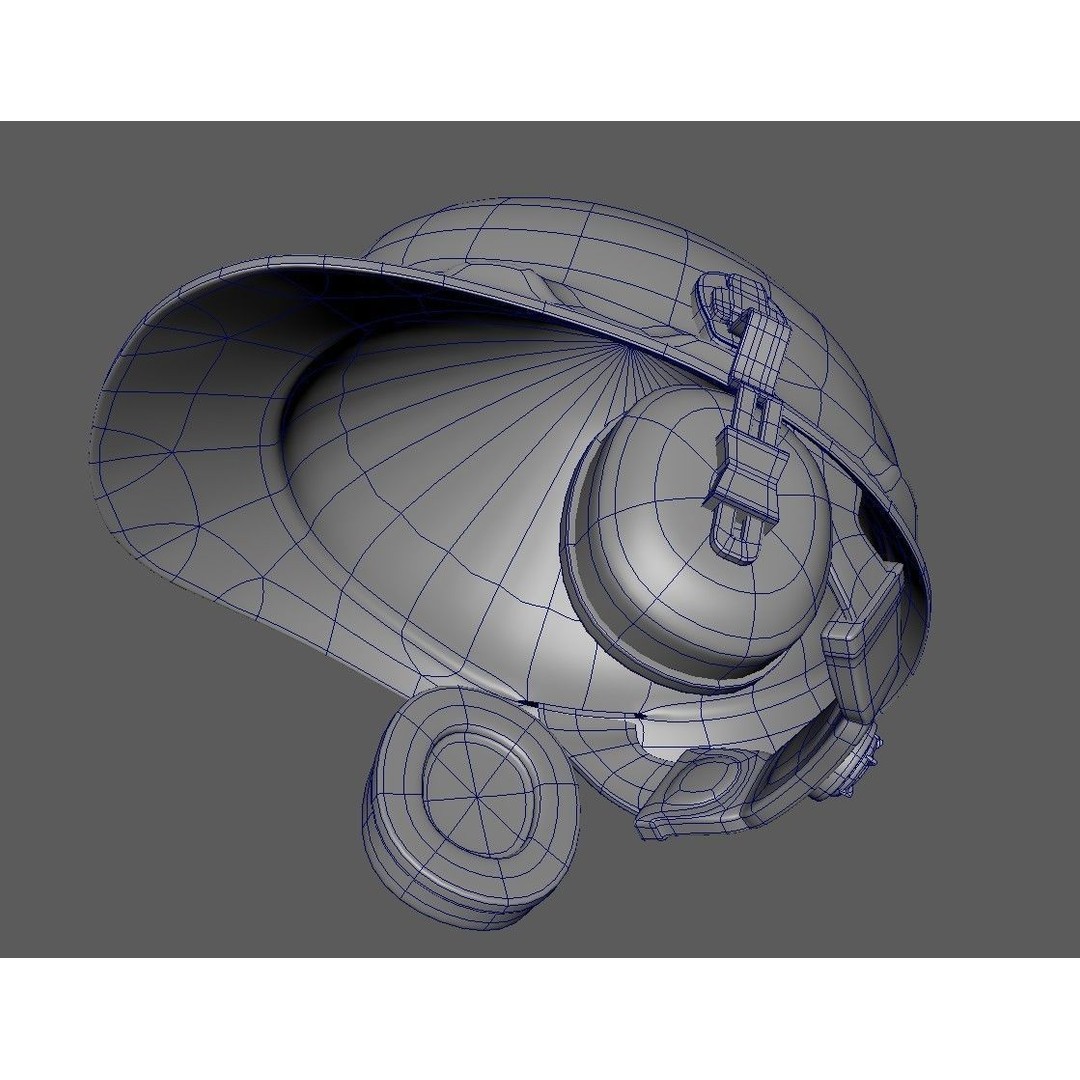Safety Helmet 3D Model – Low Poly Game Asset with Earmuffs, FBX - View 53