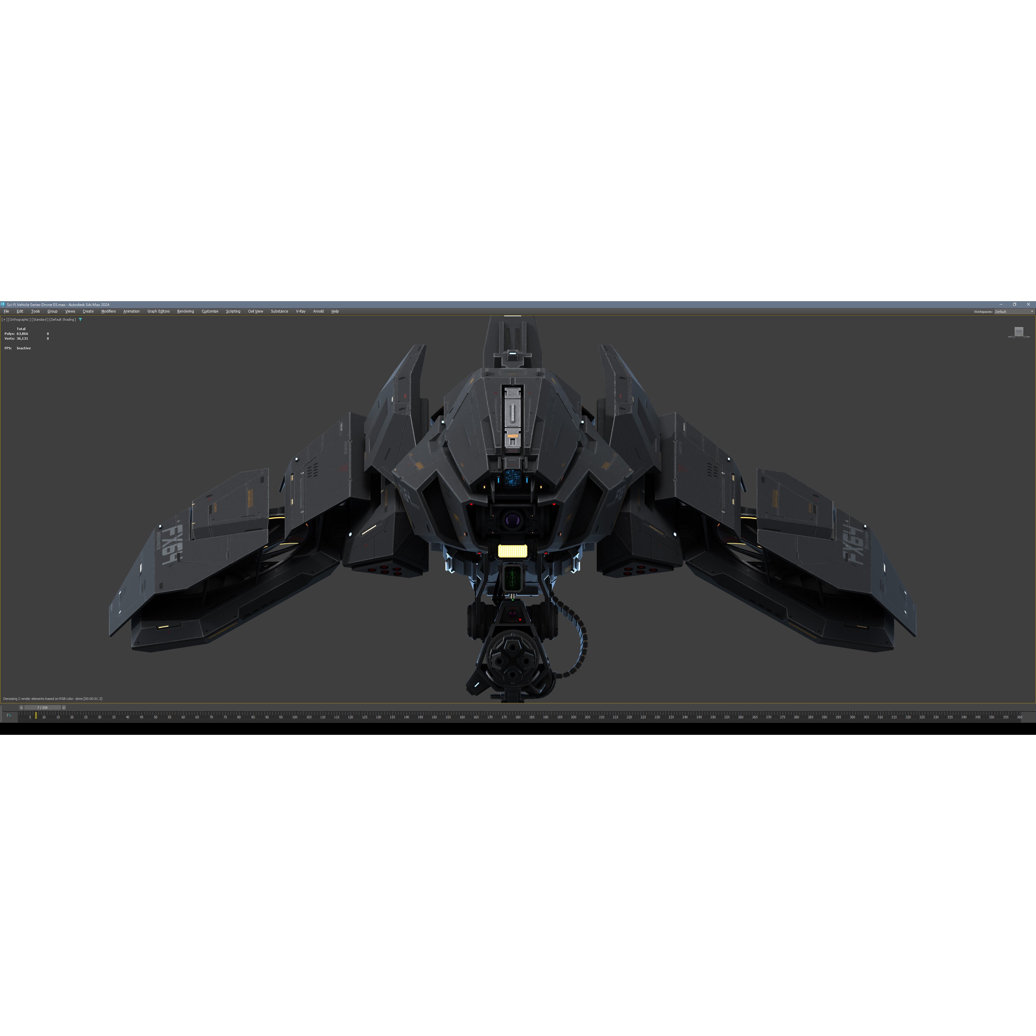 Sci-Fi Vehicle Series - Low-Poly Game-Ready 3D Model - View 12
