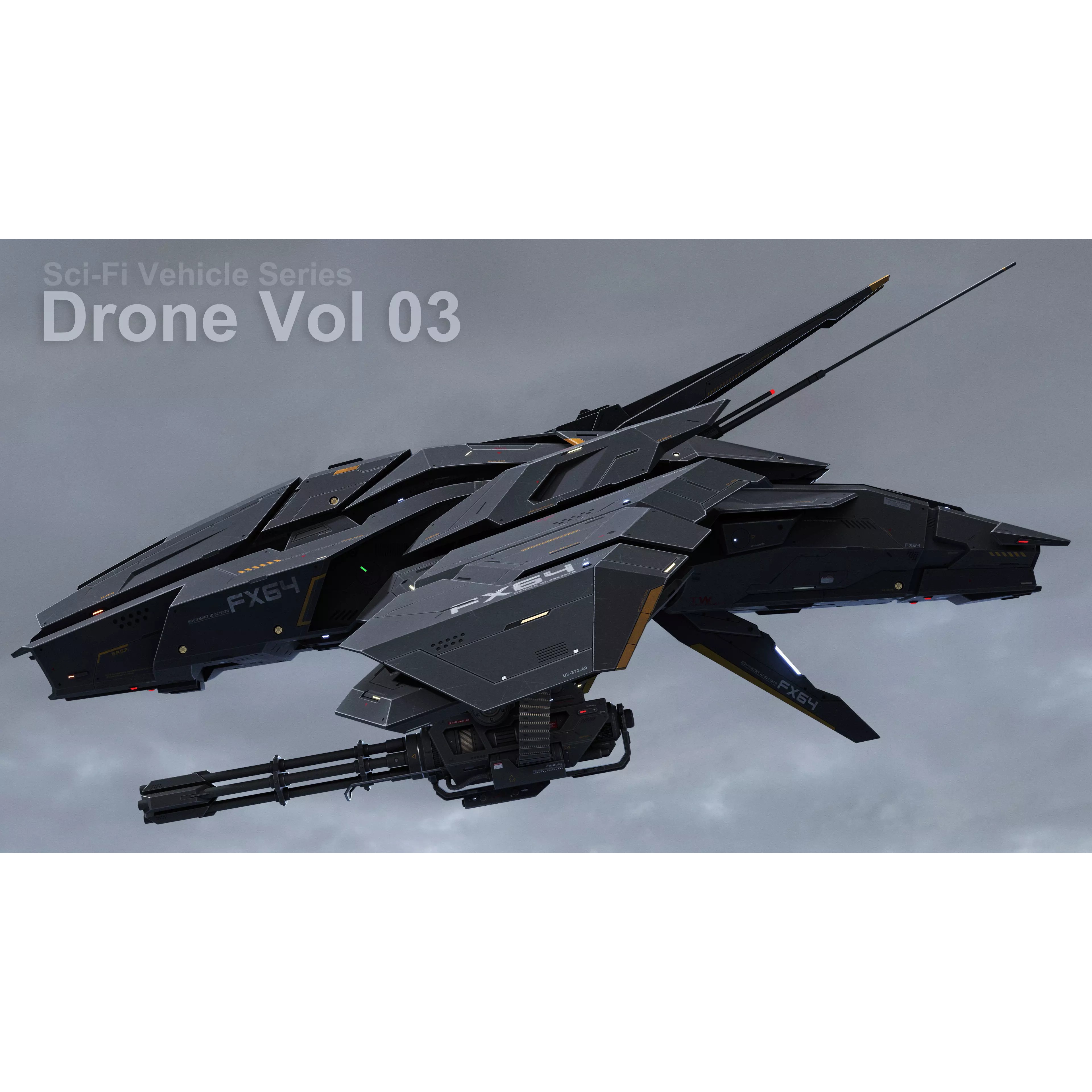 Sci-Fi Vehicle Series - Low-Poly Game-Ready 3D Model - View 2