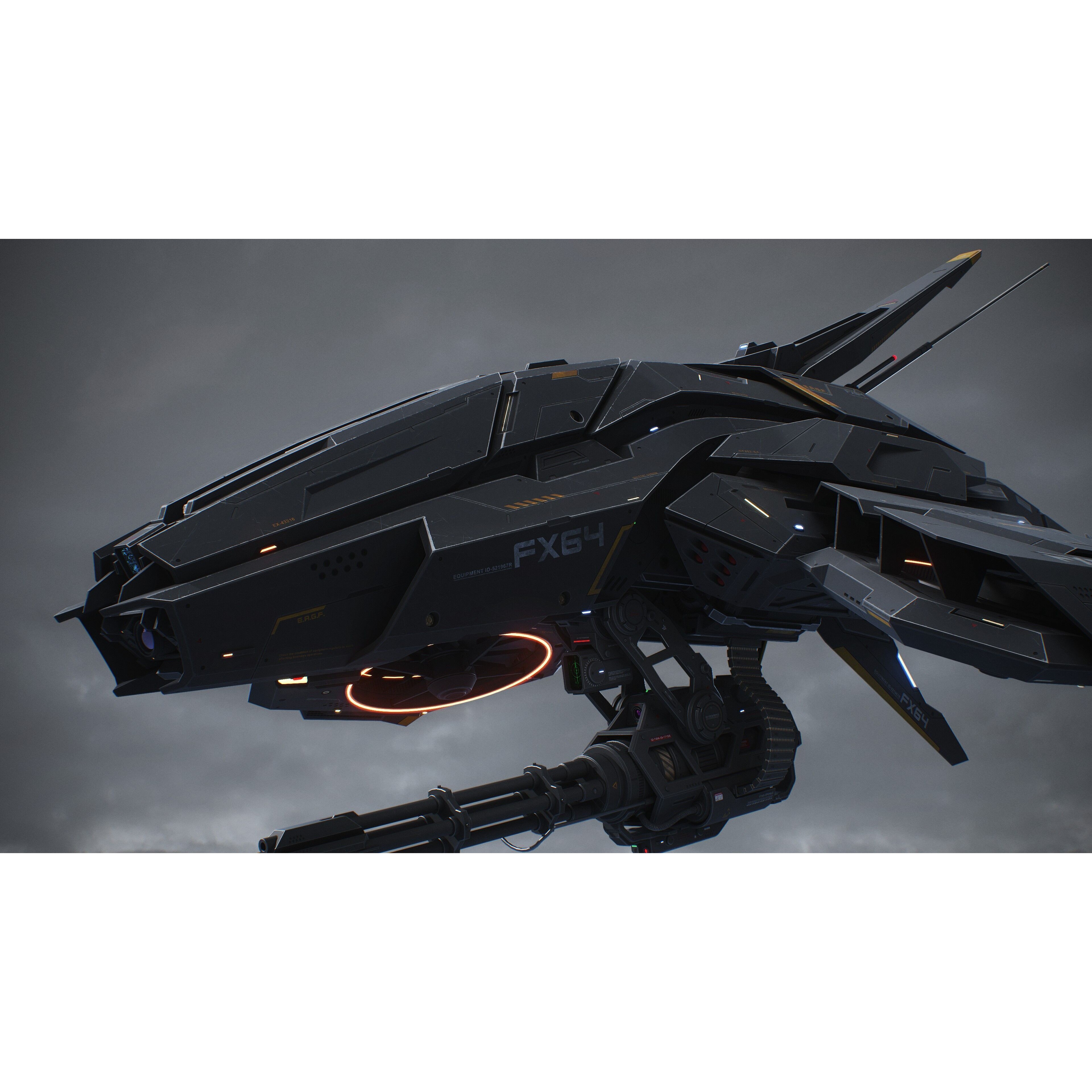 Sci-Fi Vehicle Series - Low-Poly Game-Ready 3D Model - View 38