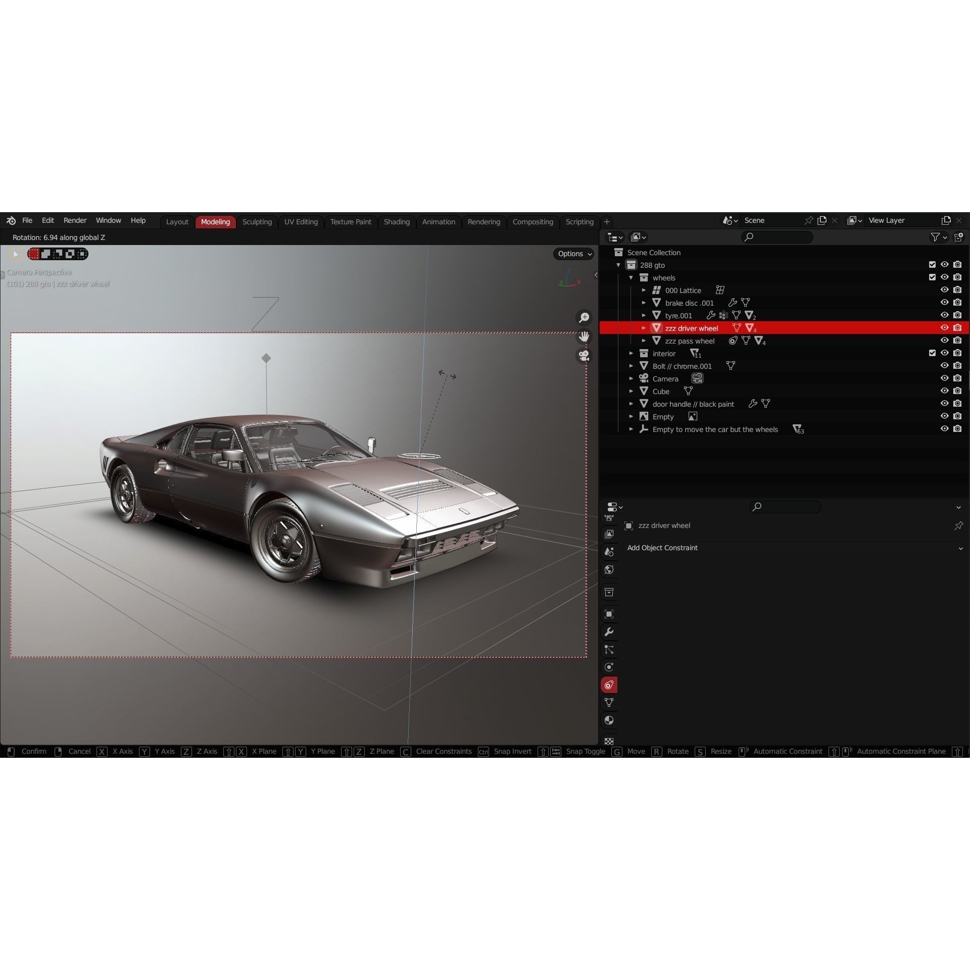 Ferrari 288 GTO - Low-Poly Game-Ready 3D Model
