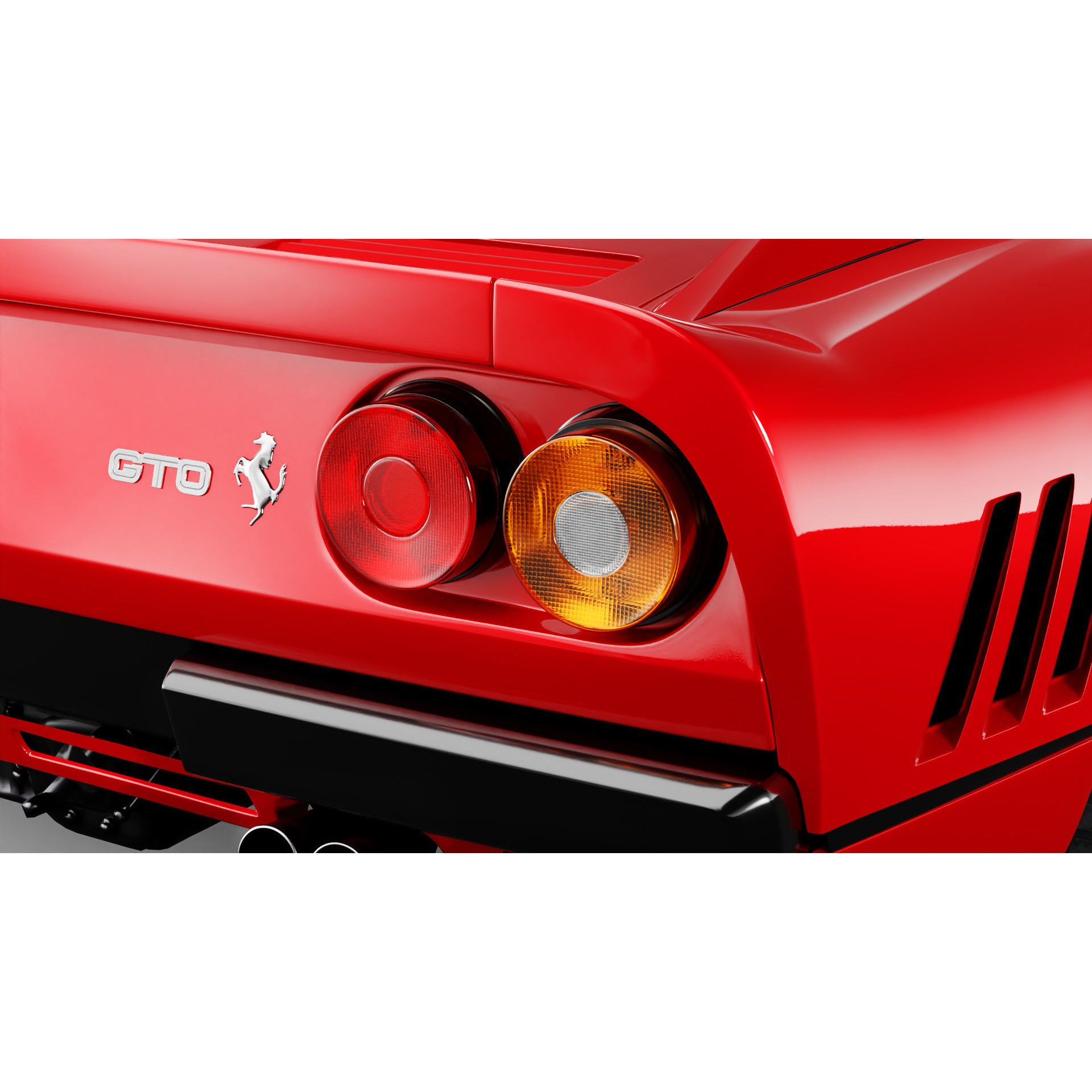Ferrari 288 GTO - Low-Poly Game-Ready 3D Model - View 11
