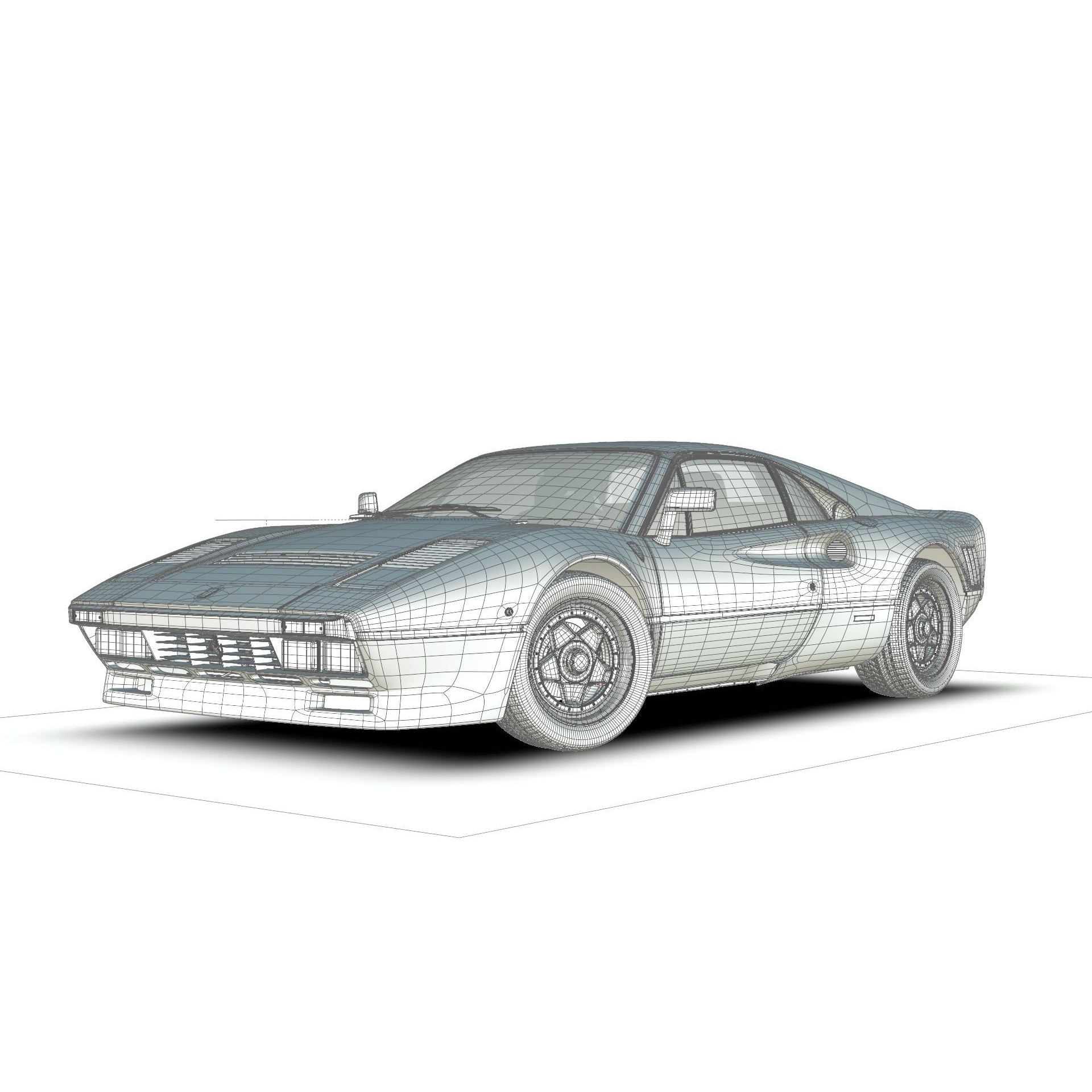 Ferrari 288 GTO - Low-Poly Game-Ready 3D Model - View 16