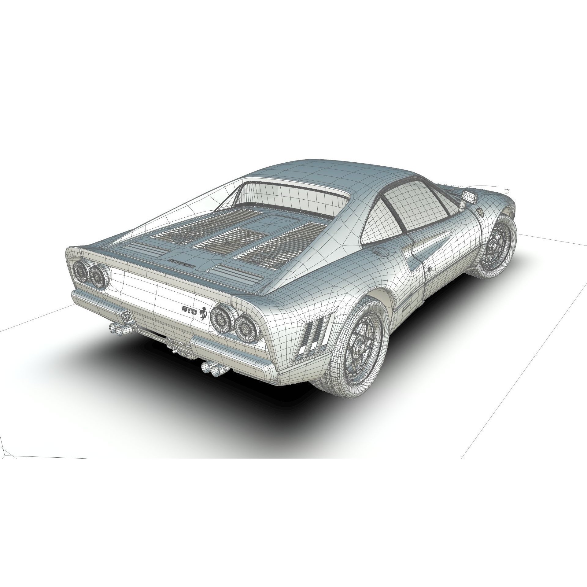 Ferrari 288 GTO - Low-Poly Game-Ready 3D Model - View 20