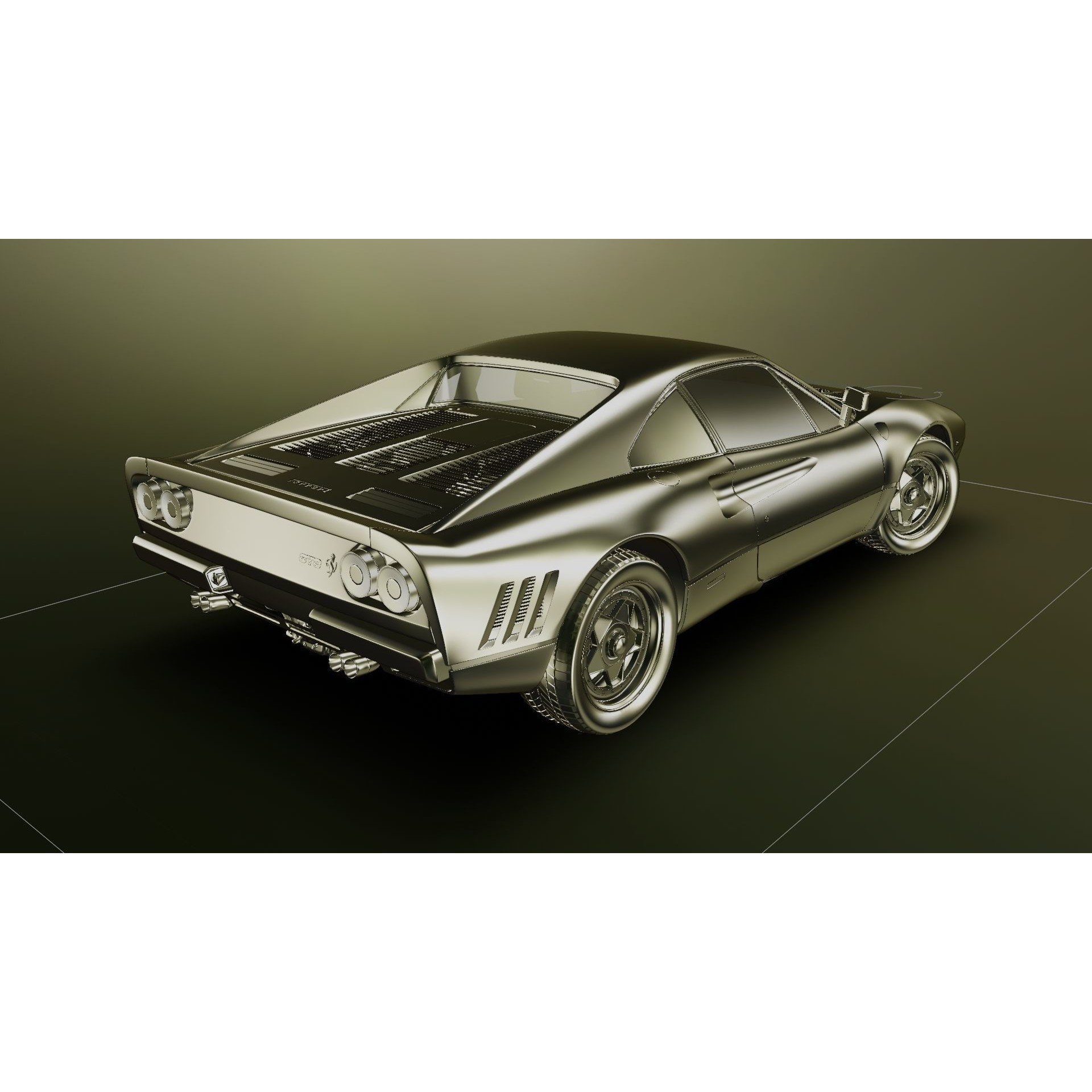 Ferrari 288 GTO - Low-Poly Game-Ready 3D Model - View 22