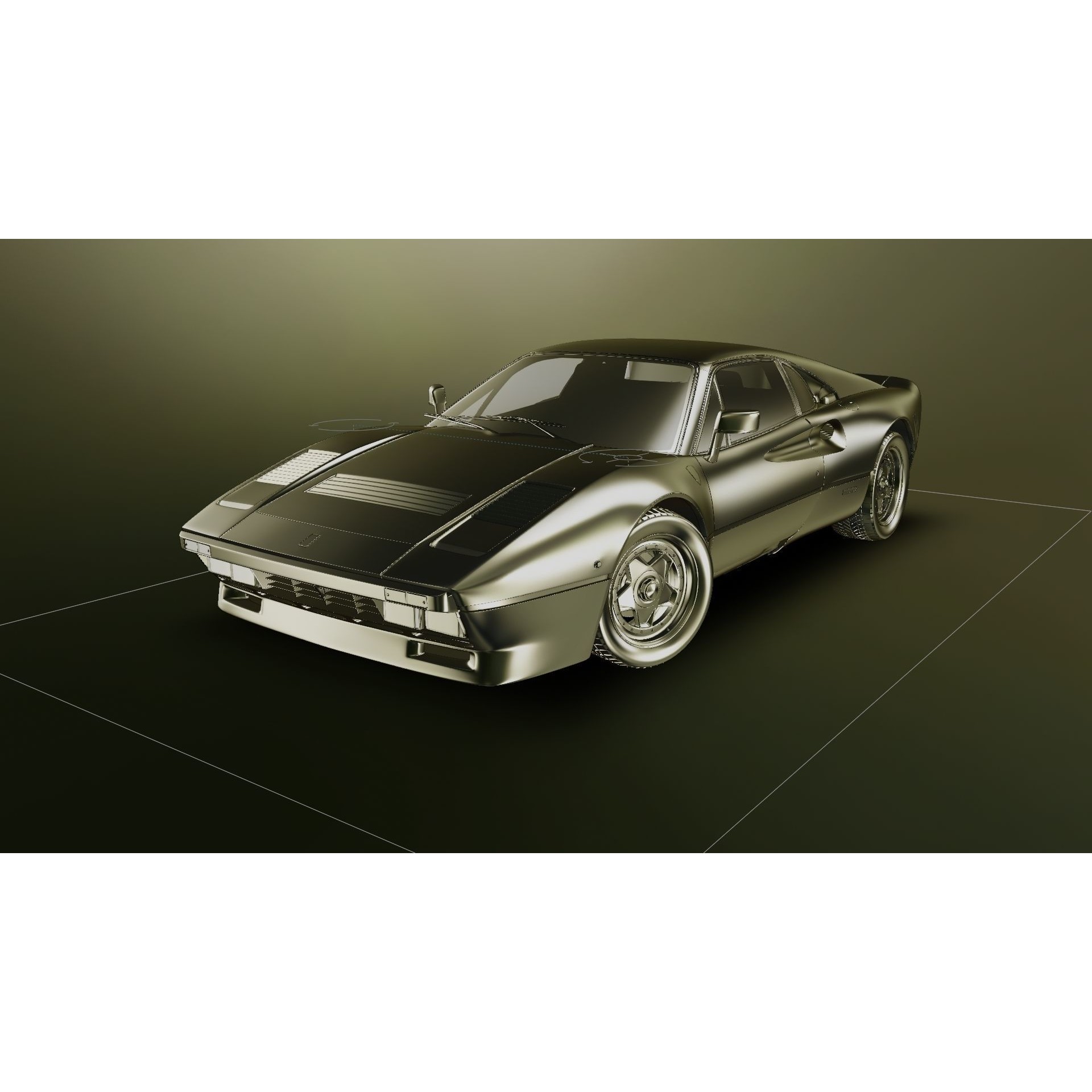 Ferrari 288 GTO - Low-Poly Game-Ready 3D Model - View 23