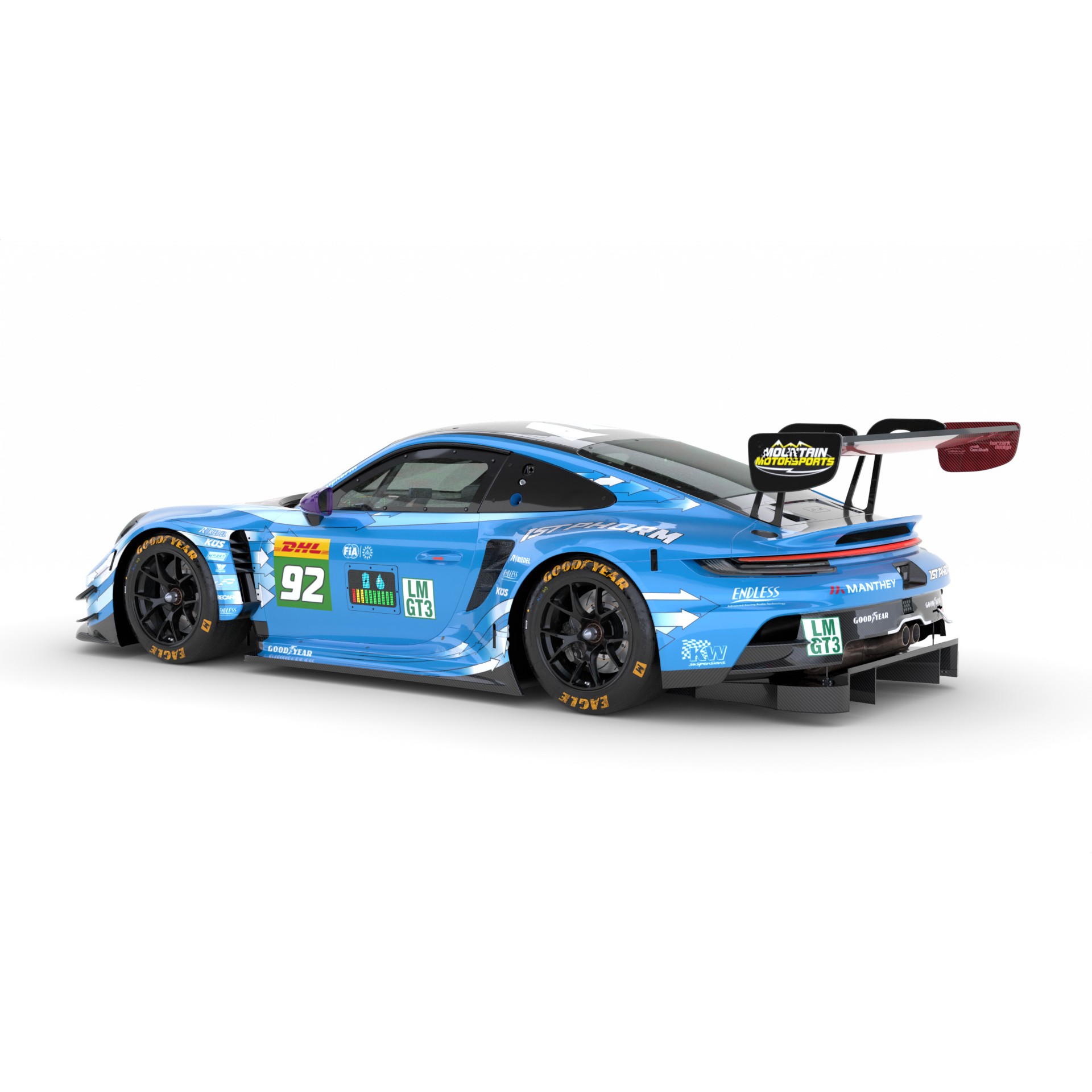 Porsche 911 GT3 R LMGT3 2025 - Game-Ready 3D Model - View 11
