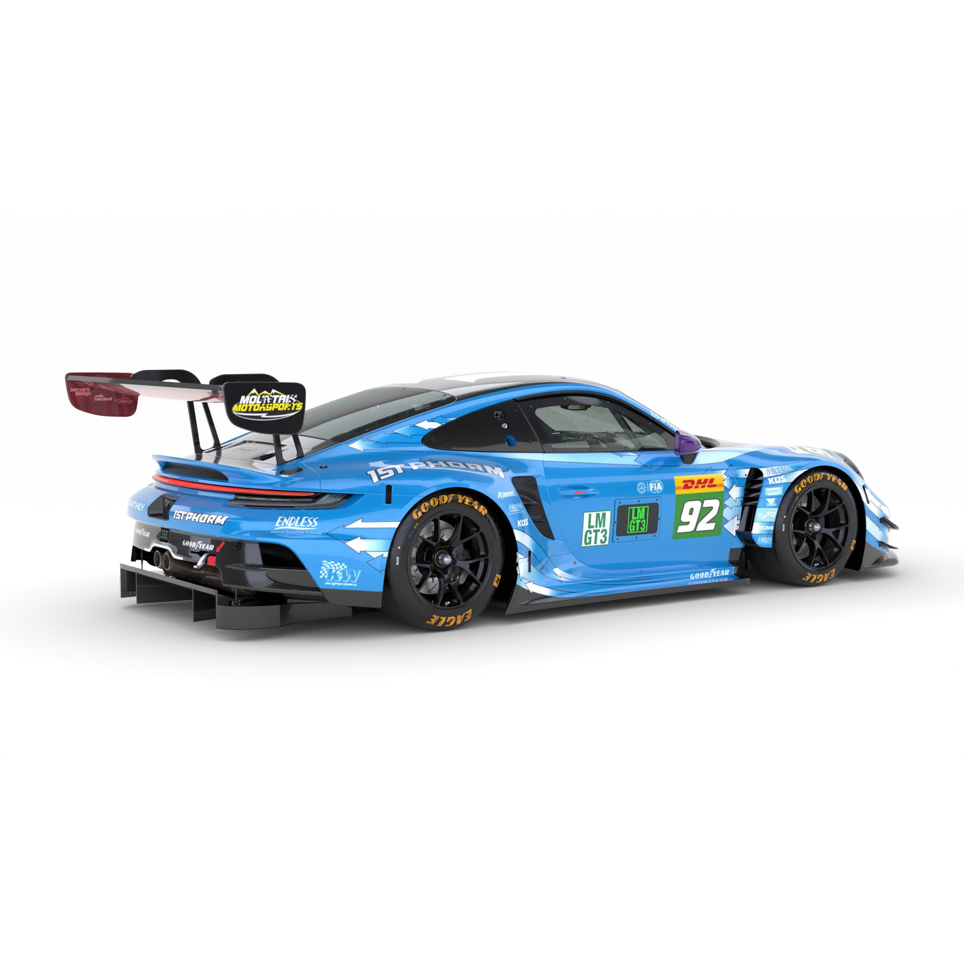 Porsche 911 GT3 R LMGT3 2025 - Game-Ready 3D Model - View 12