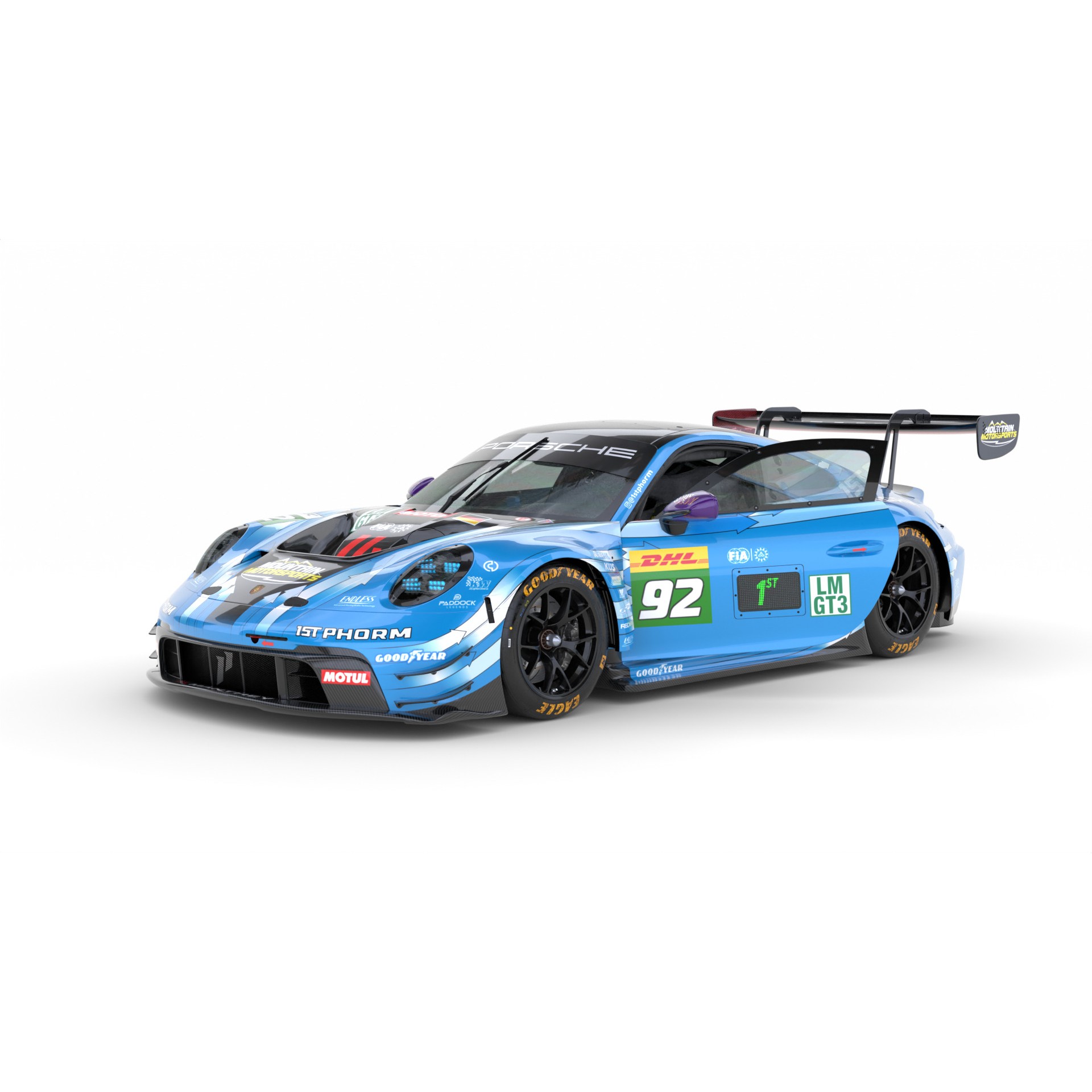 Porsche 911 GT3 R LMGT3 2025 - Game-Ready 3D Model - View 13