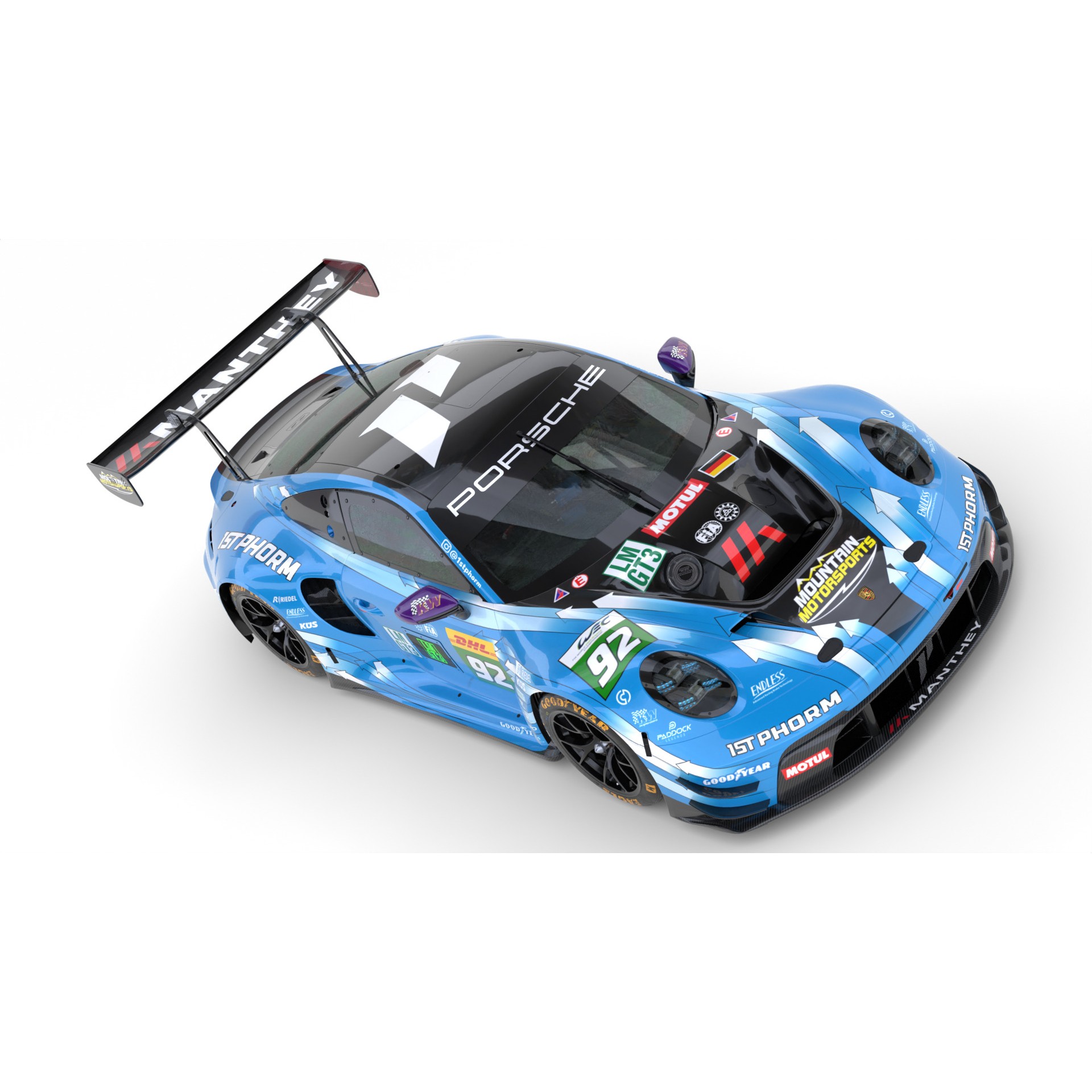 Porsche 911 GT3 R LMGT3 2025 - Game-Ready 3D Model - View 16