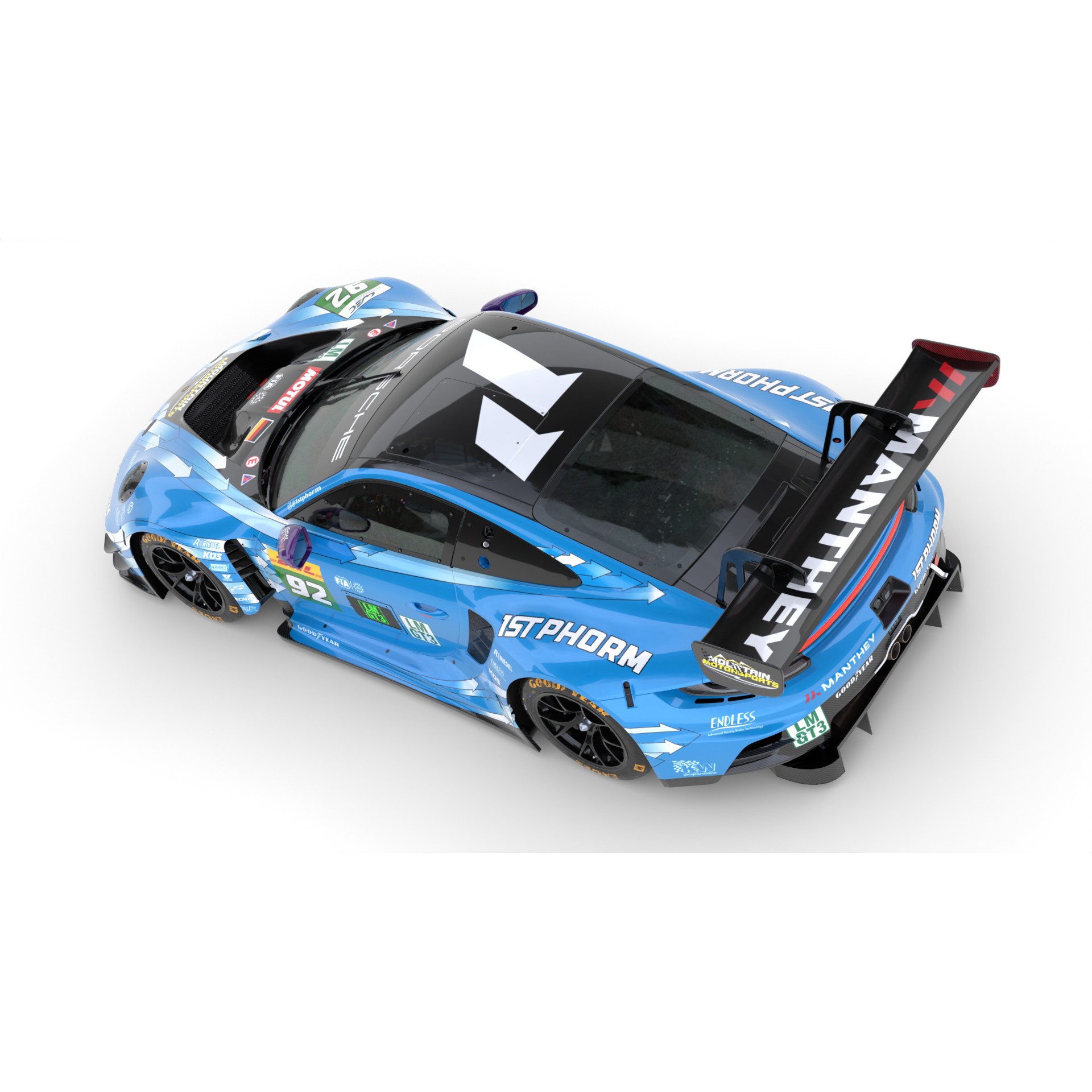 Porsche 911 GT3 R LMGT3 2025 - Game-Ready 3D Model - View 18