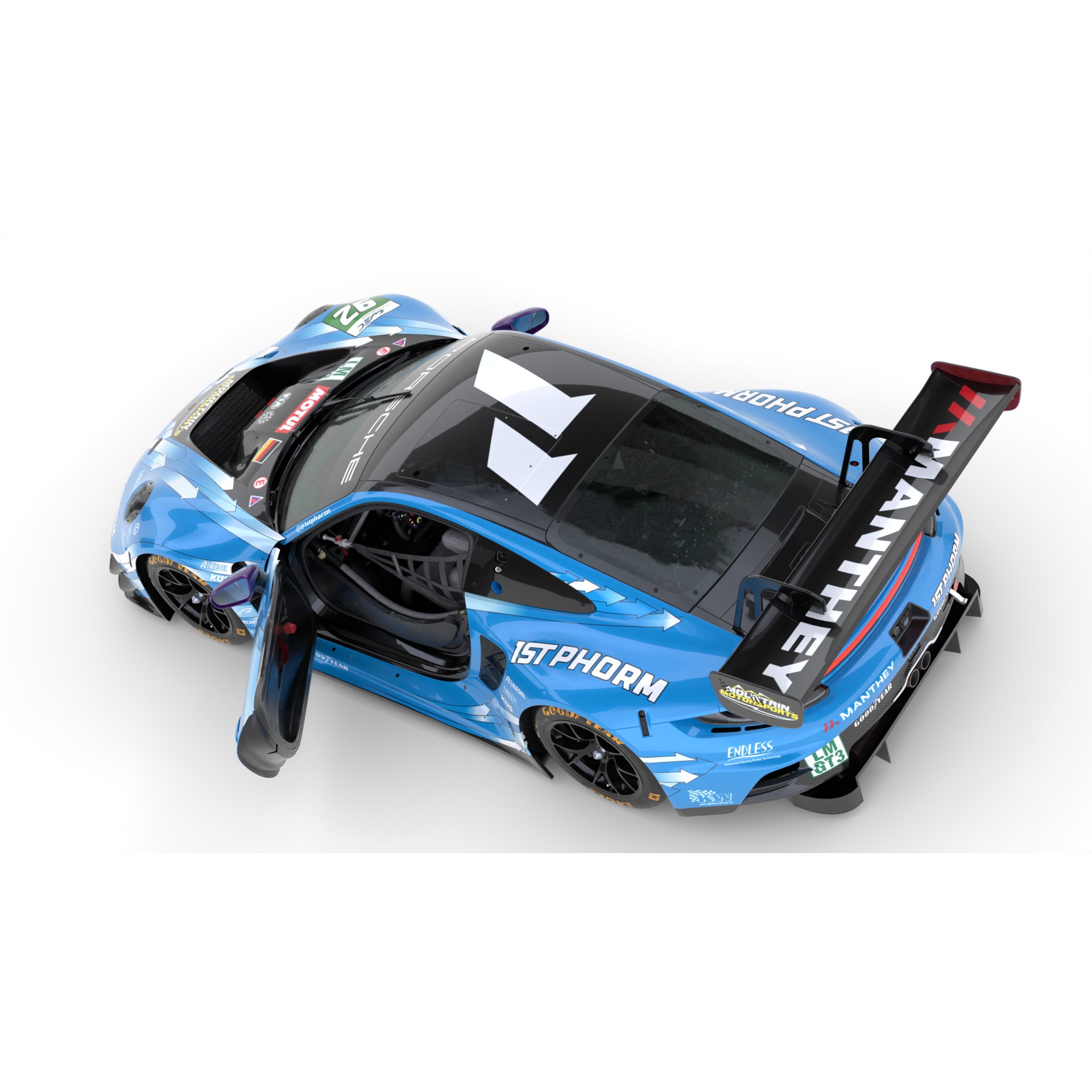 Porsche 911 GT3 R LMGT3 2025 - Game-Ready 3D Model - View 20