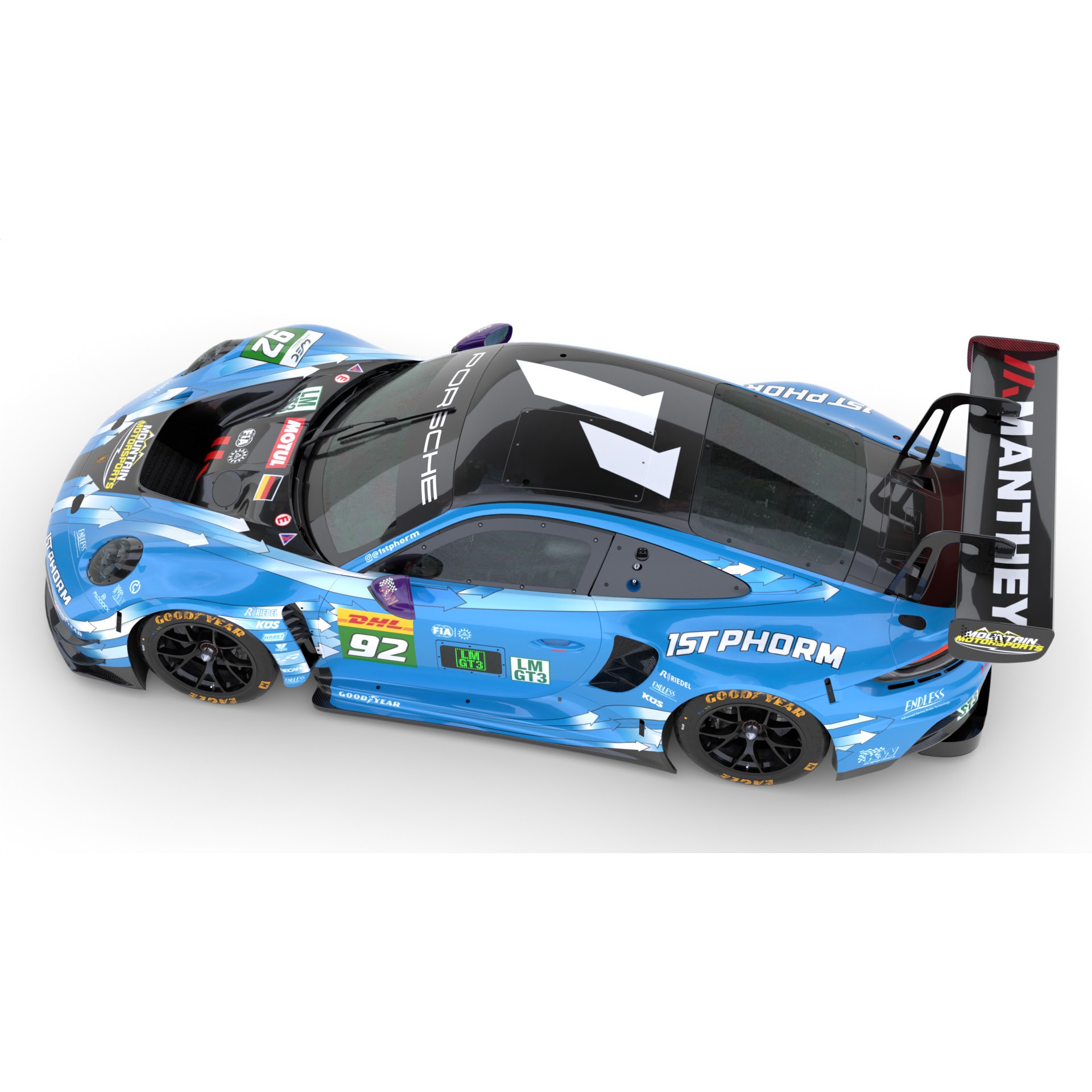 Porsche 911 GT3 R LMGT3 2025 - Game-Ready 3D Model - View 21