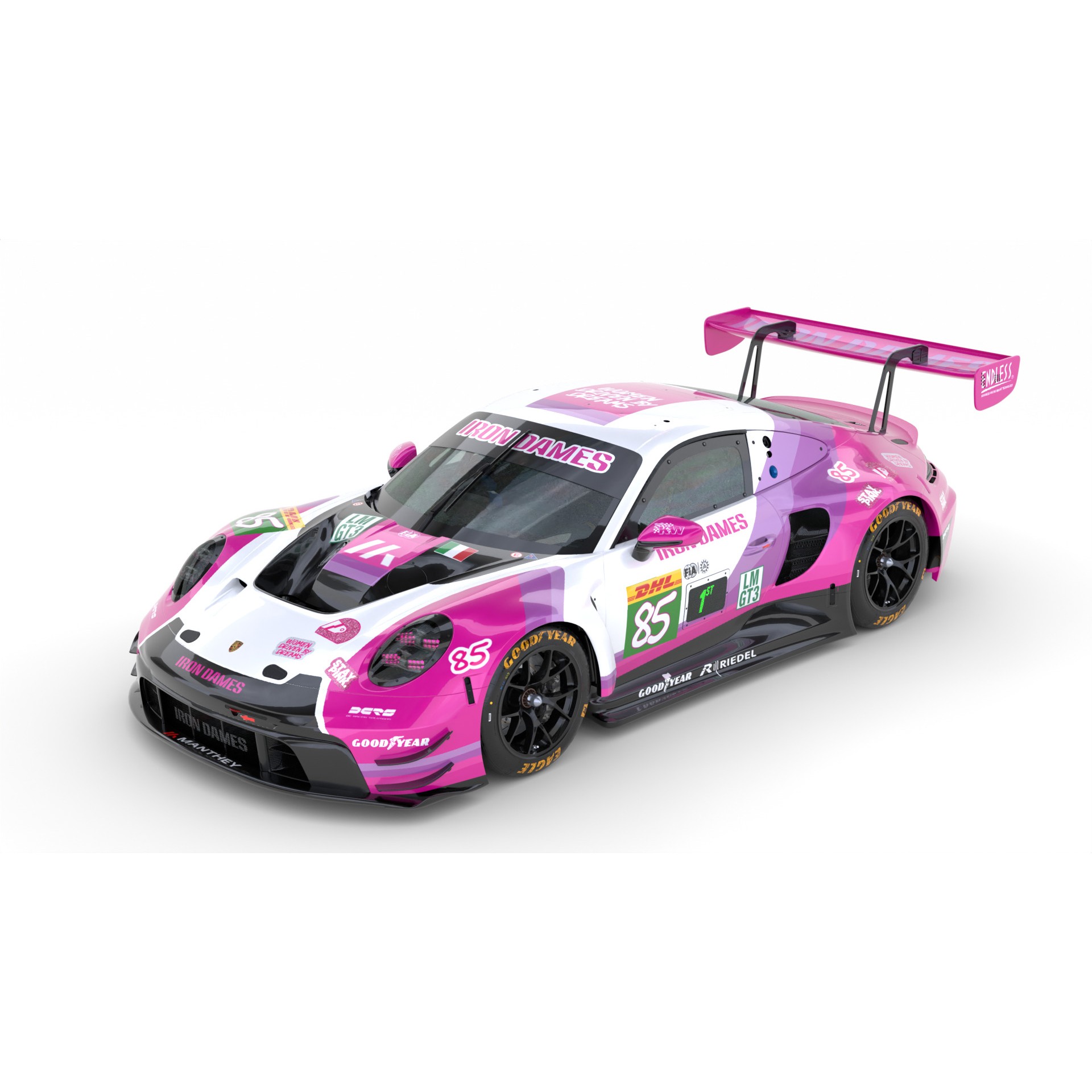 Porsche 911 GT3 R LMGT3 2025 - Game-Ready 3D Model - View 3