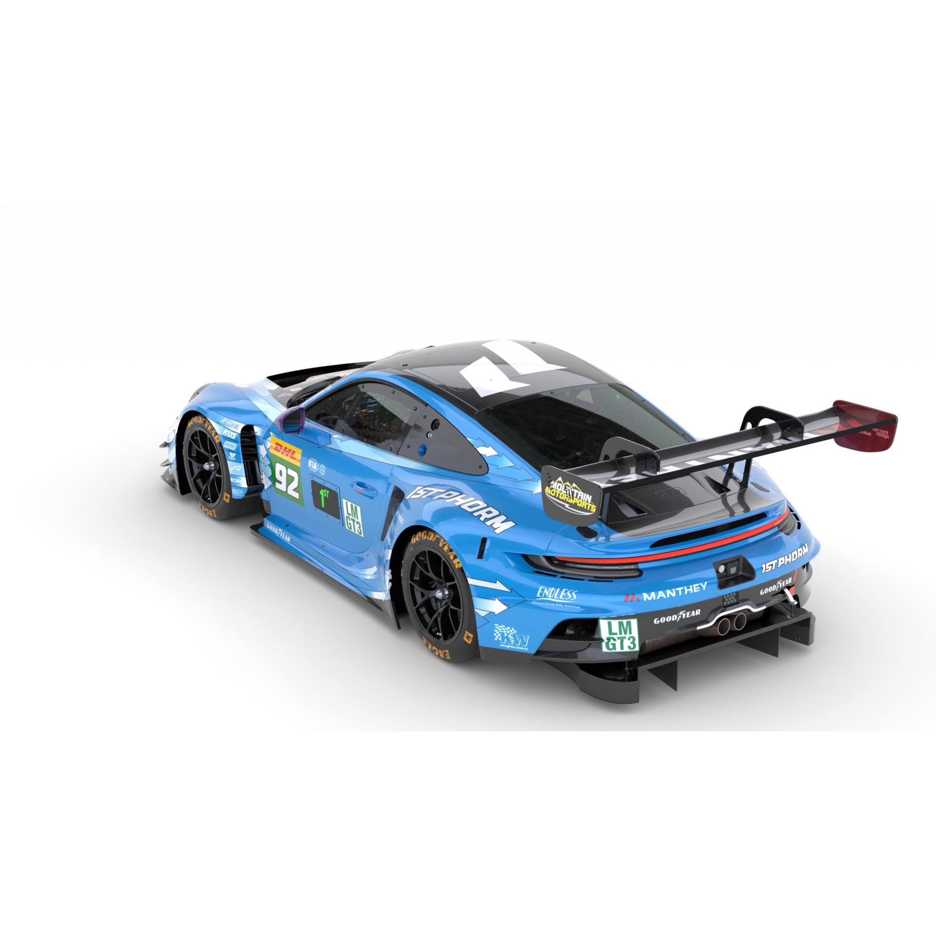 Porsche 911 GT3 R LMGT3 2025 - Game-Ready 3D Model - View 4