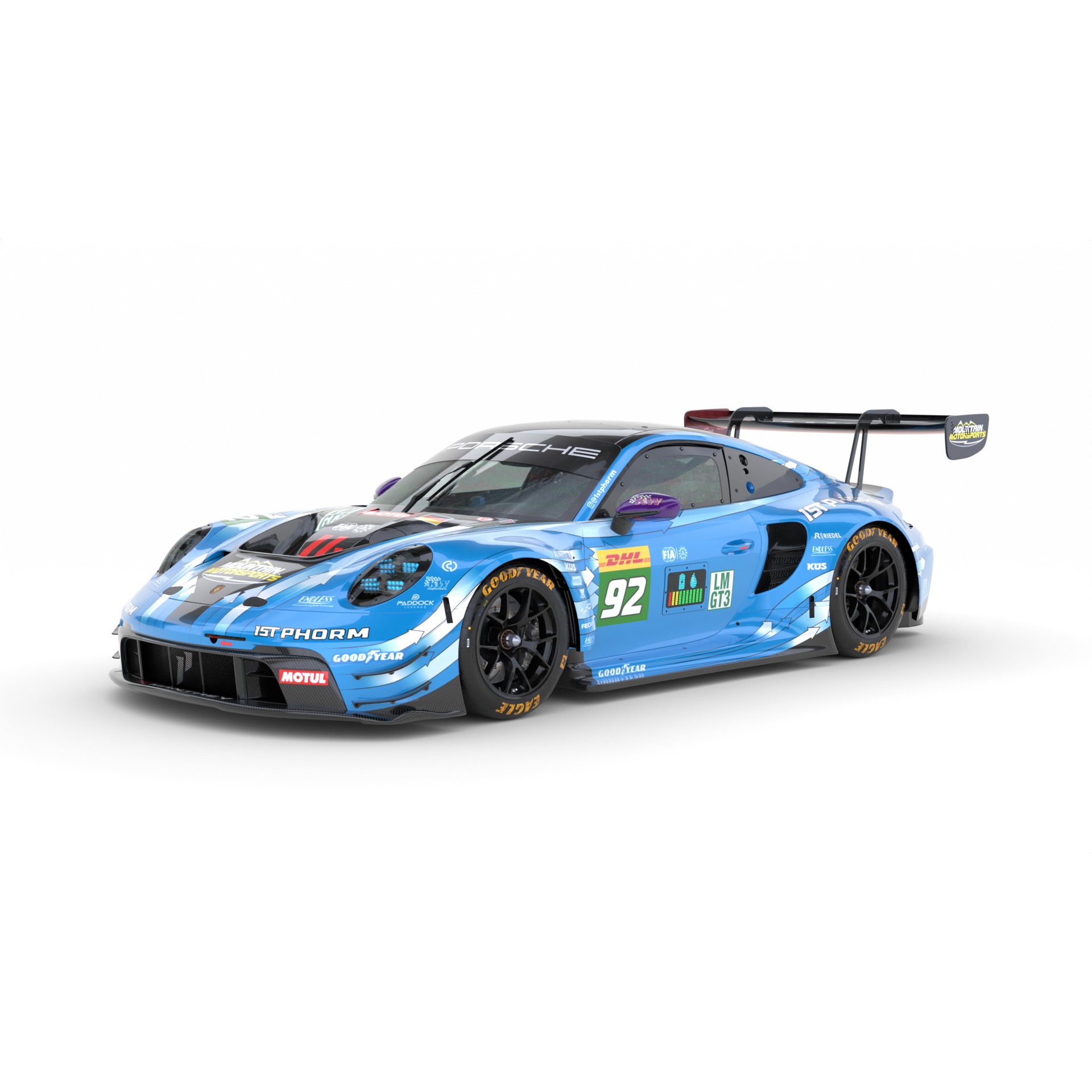 Porsche 911 GT3 R LMGT3 2025 - Game-Ready 3D Model - View 7