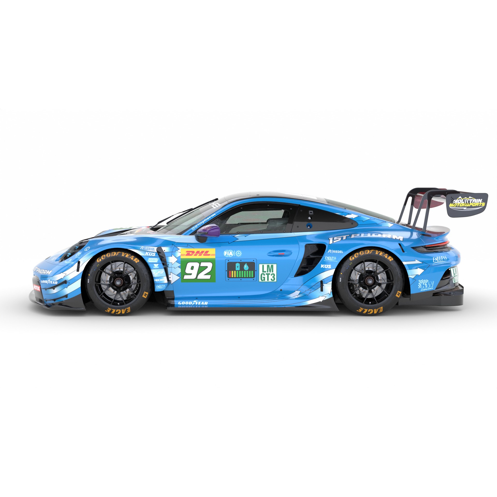 Porsche 911 GT3 R LMGT3 2025 - Game-Ready 3D Model - View 8