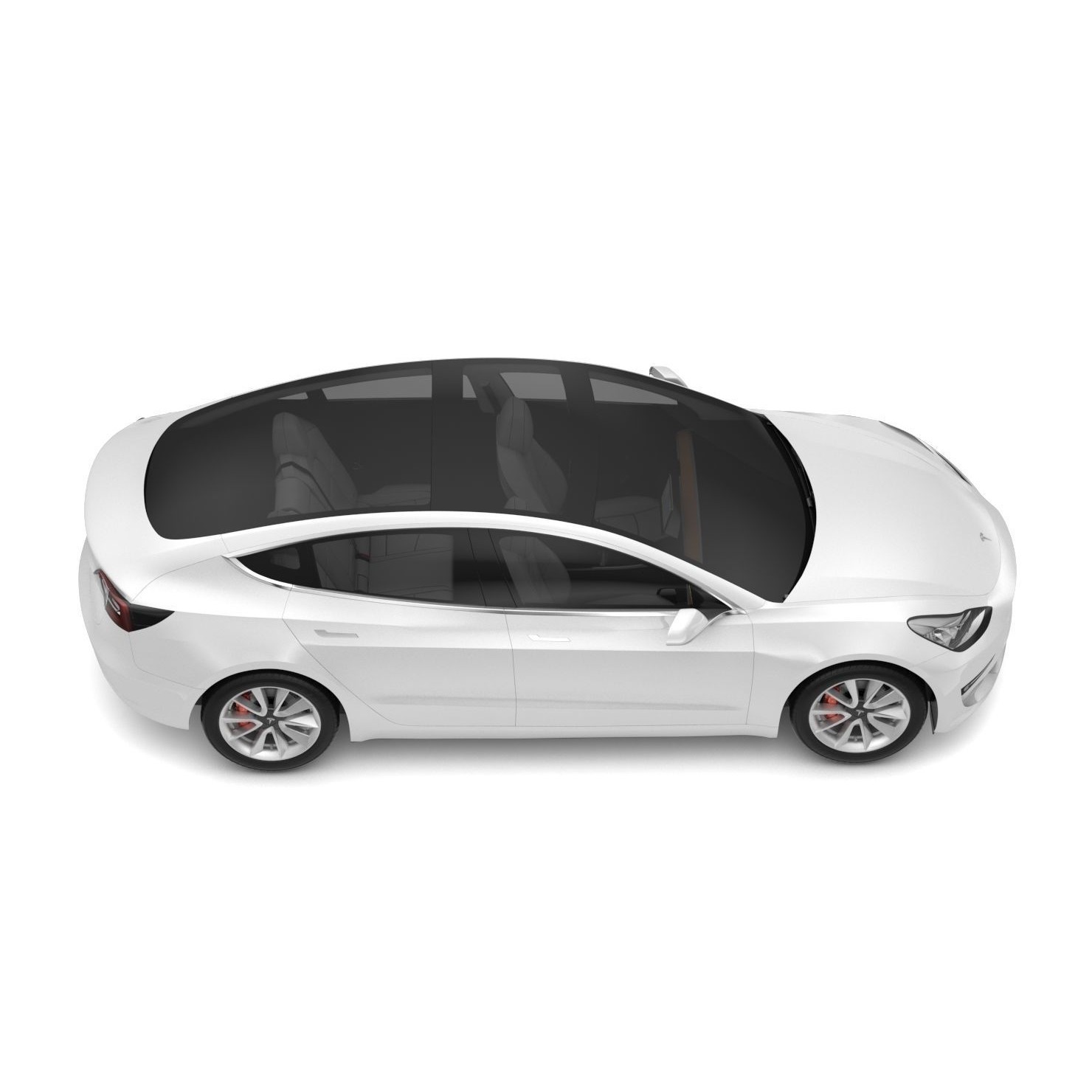 2018 Tesla Model 3 - High-Quality 3D Model - View 12