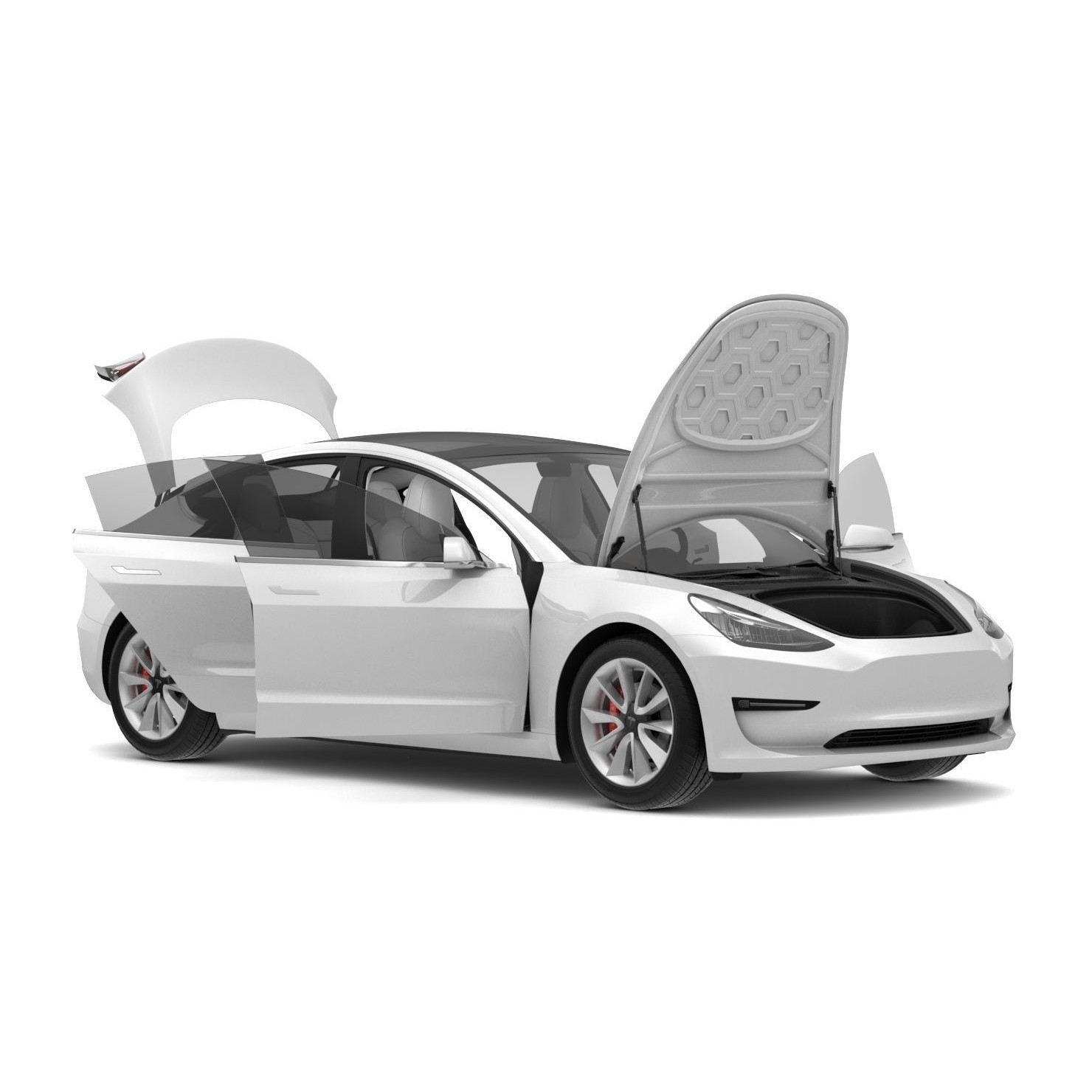 2018 Tesla Model 3 - High-Quality 3D Model - View 13