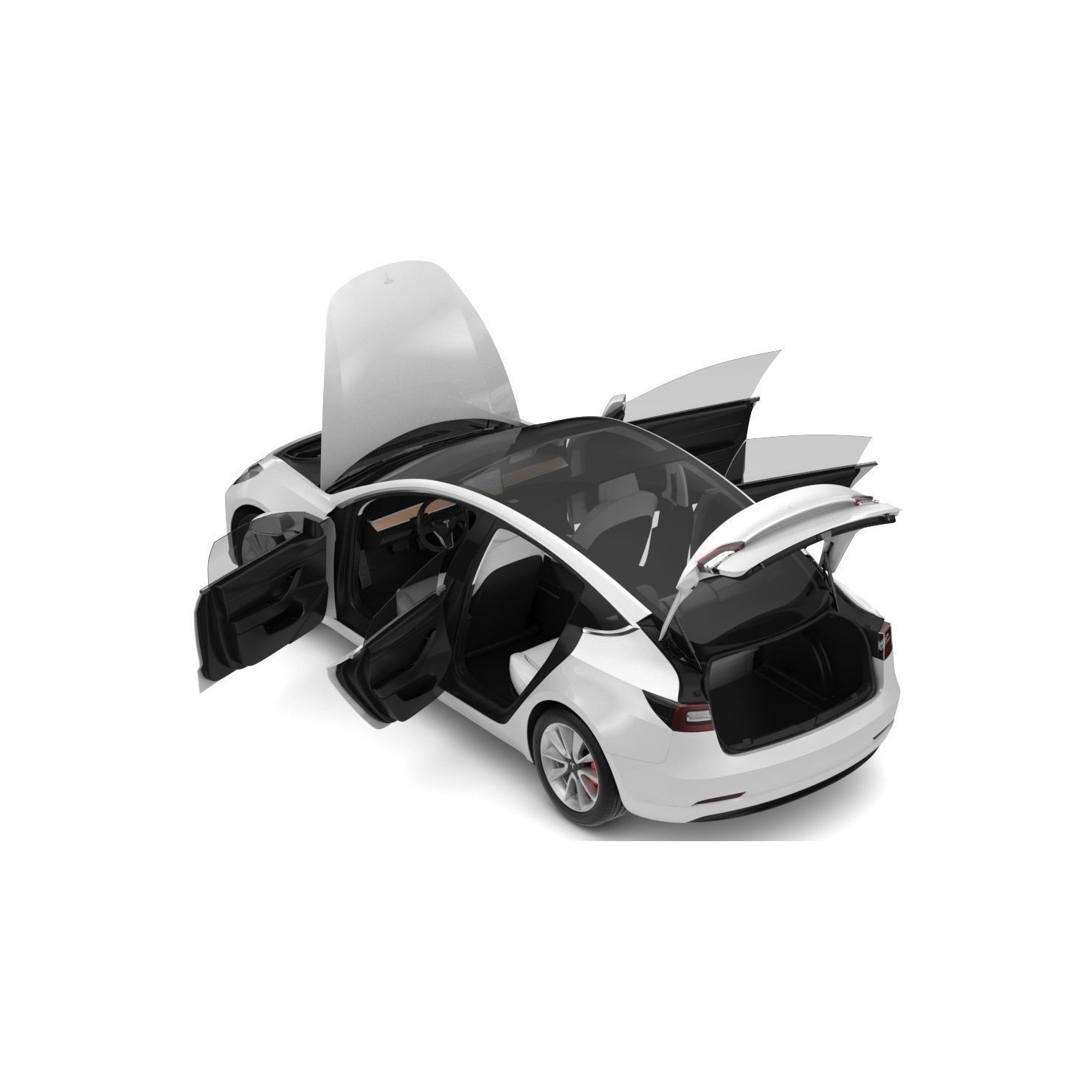 2018 Tesla Model 3 - High-Quality 3D Model - View 15