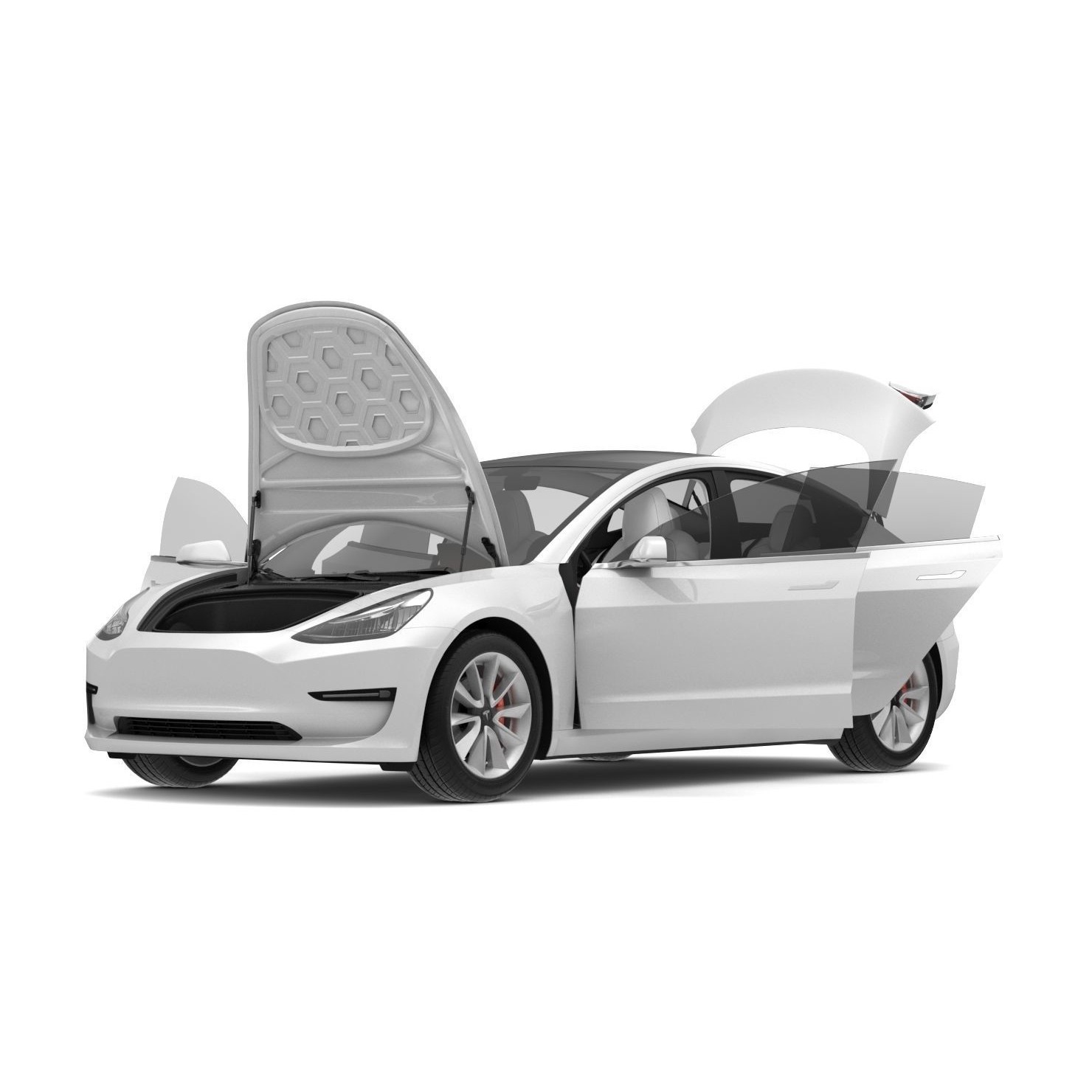 2018 Tesla Model 3 - High-Quality 3D Model - View 17