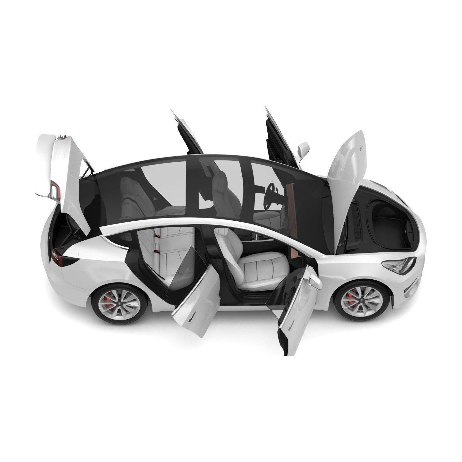 2018 Tesla Model 3 - High-Quality 3D Model - View 18