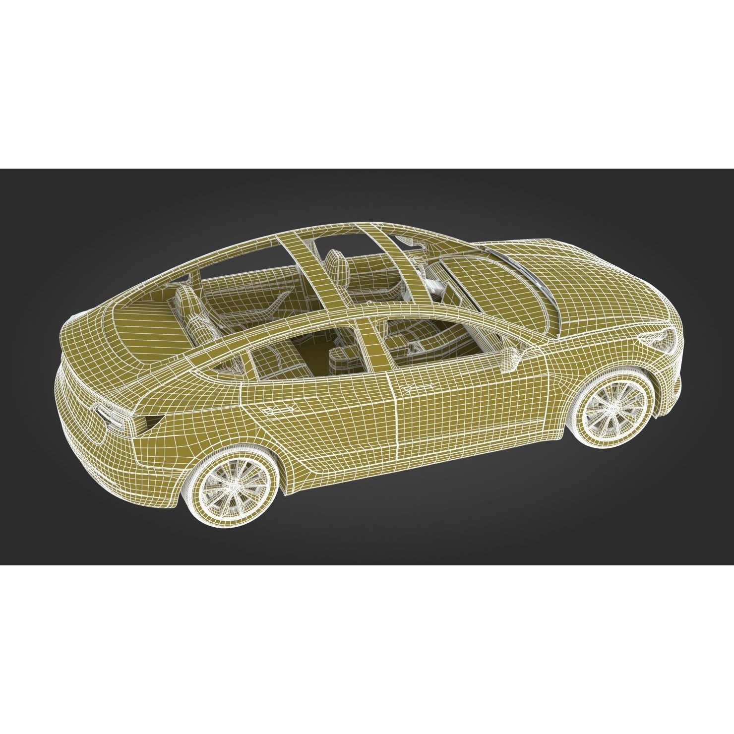 2018 Tesla Model 3 - High-Quality 3D Model - View 24