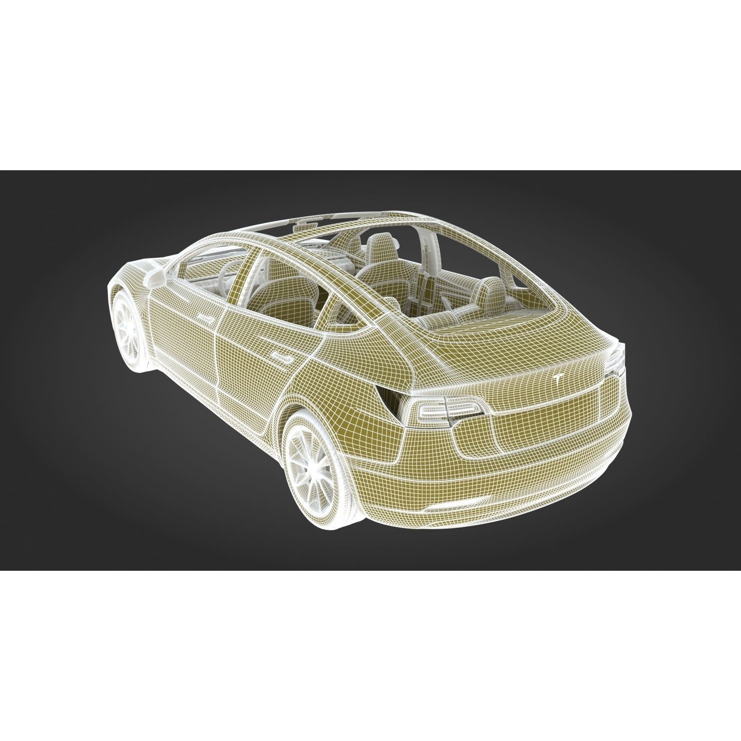 2018 Tesla Model 3 - High-Quality 3D Model - View 29