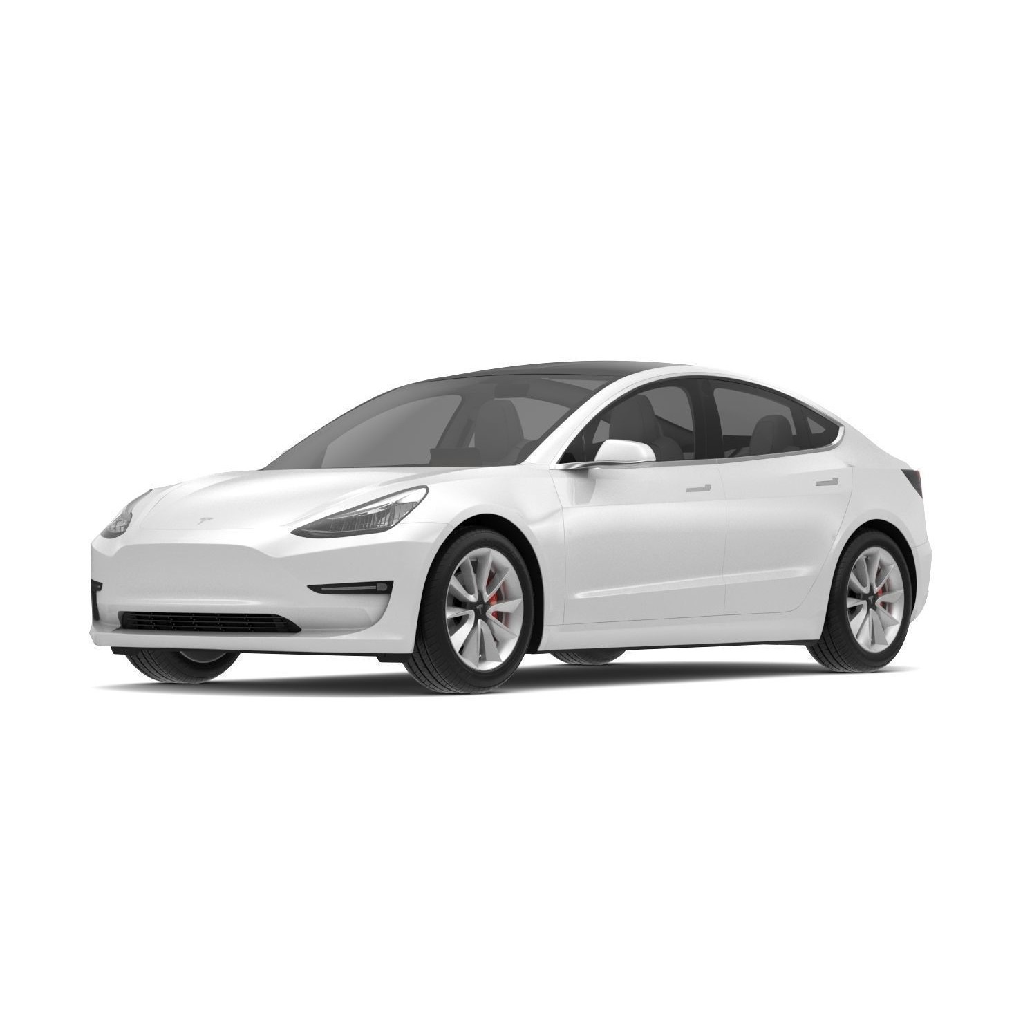 2018 Tesla Model 3 - High-Quality 3D Model - View 3