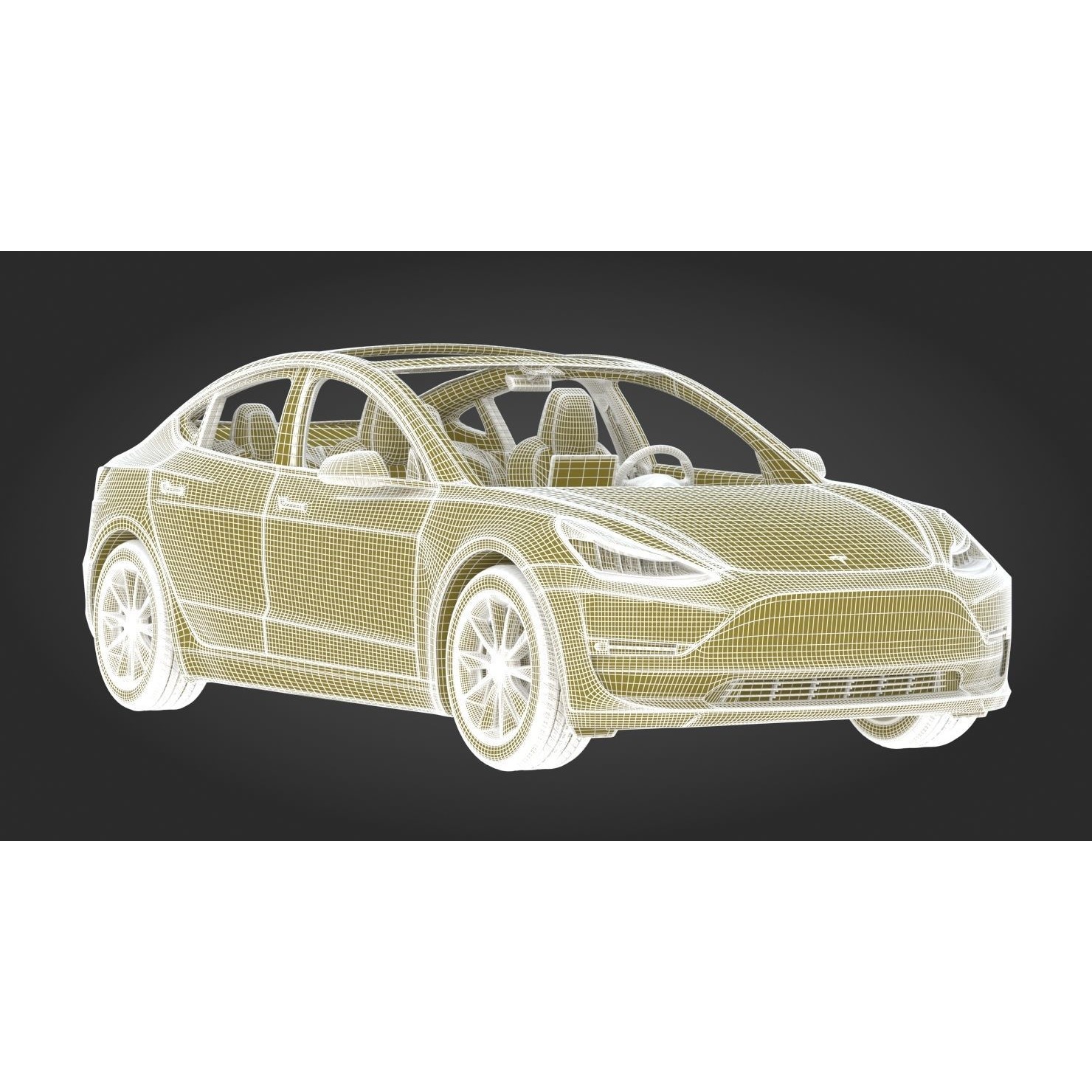 2018 Tesla Model 3 - High-Quality 3D Model - View 30
