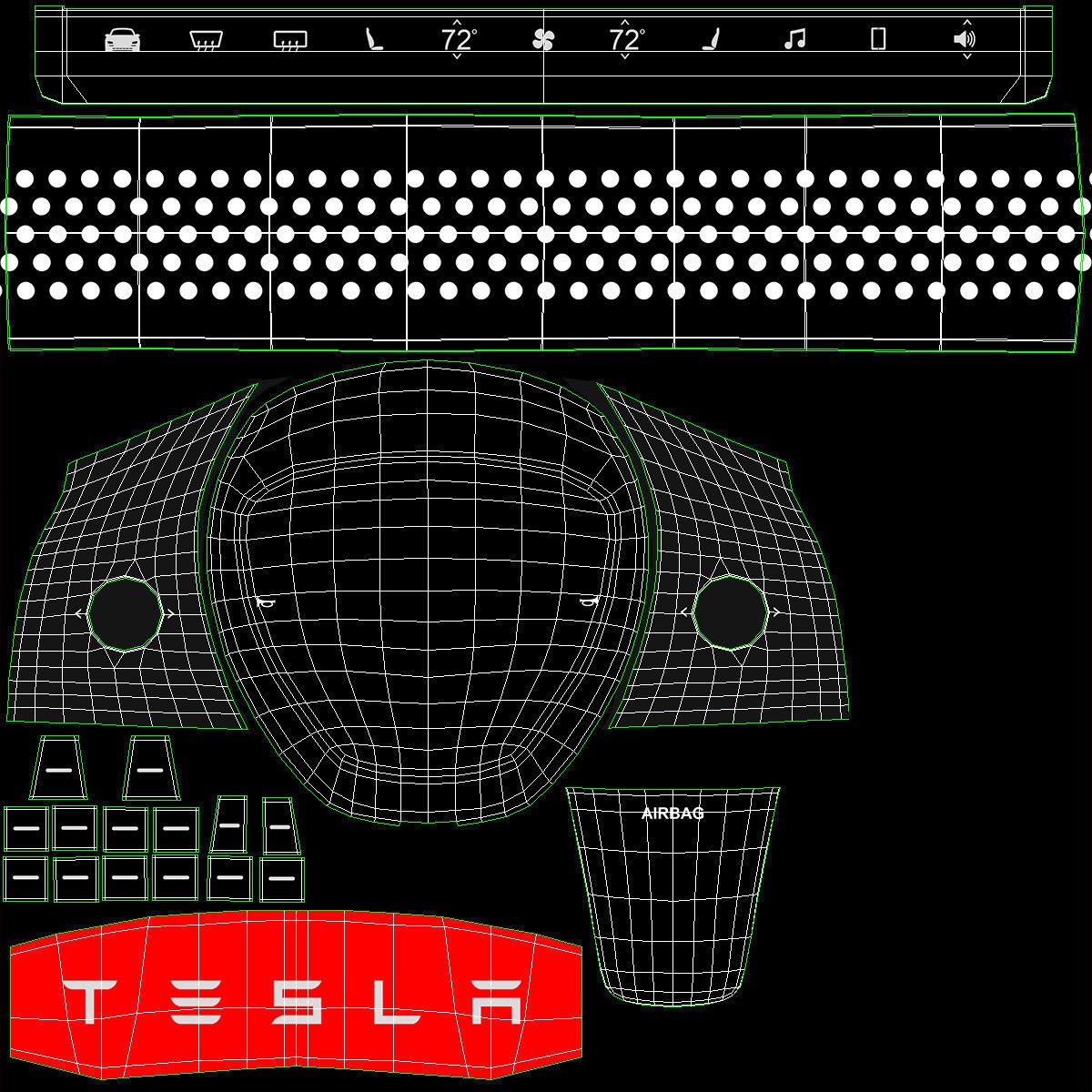 2018 Tesla Model 3 - High-Quality 3D Model - View 45