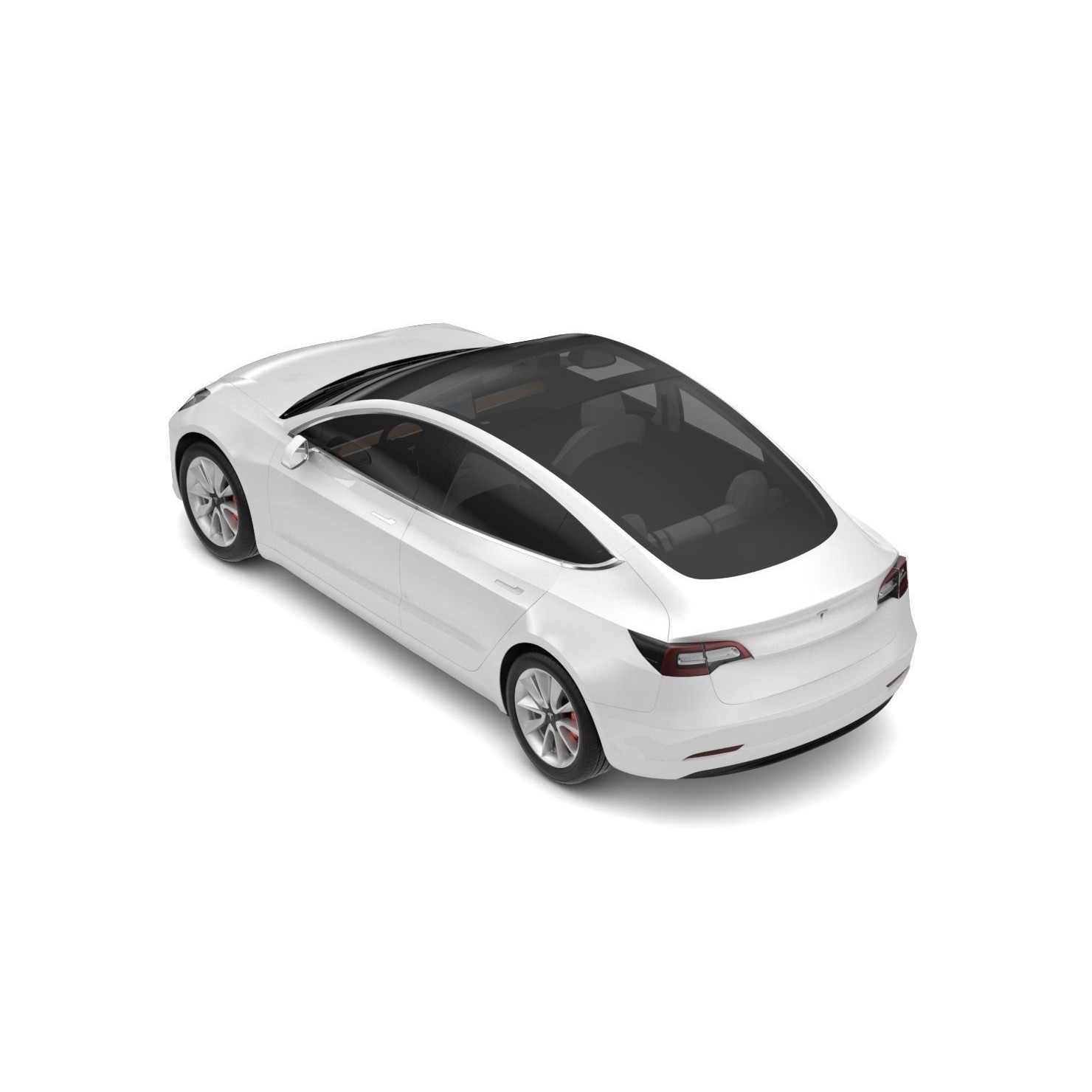 2018 Tesla Model 3 - High-Quality 3D Model - View 7