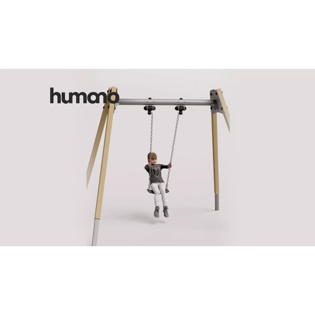Humano Playing Kid 3D Model – High Poly Character with Textures, FBX, Blender - View 2