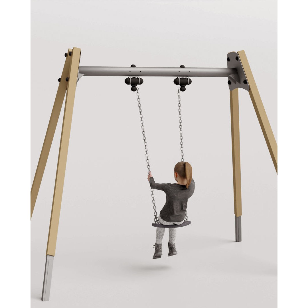 Humano Playing Kid 3D Model – High Poly Character with Textures, FBX, Blender - View 4