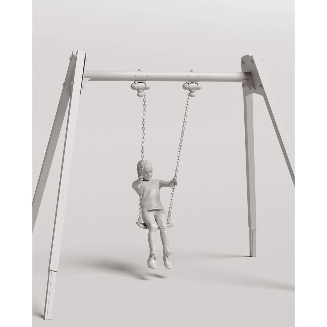 Humano Playing Kid 3D Model – High Poly Character with Textures, FBX, Blender - View 5