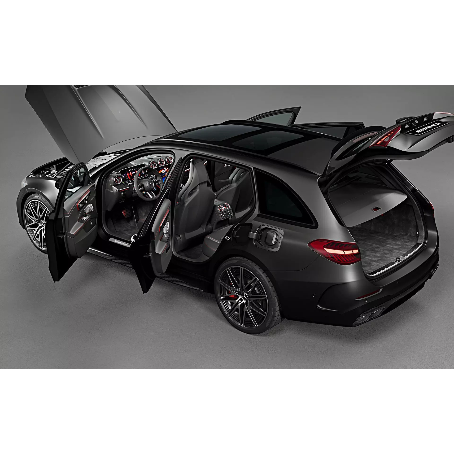 2023 Mercedes-Benz C63 S AMG E Performance Estate - Game-Ready 3D Model - View 13