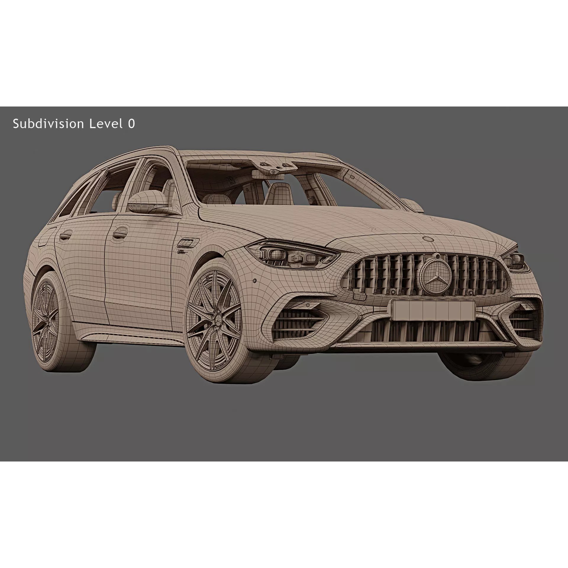 2023 Mercedes-Benz C63 S AMG E Performance Estate - Game-Ready 3D Model - View 21