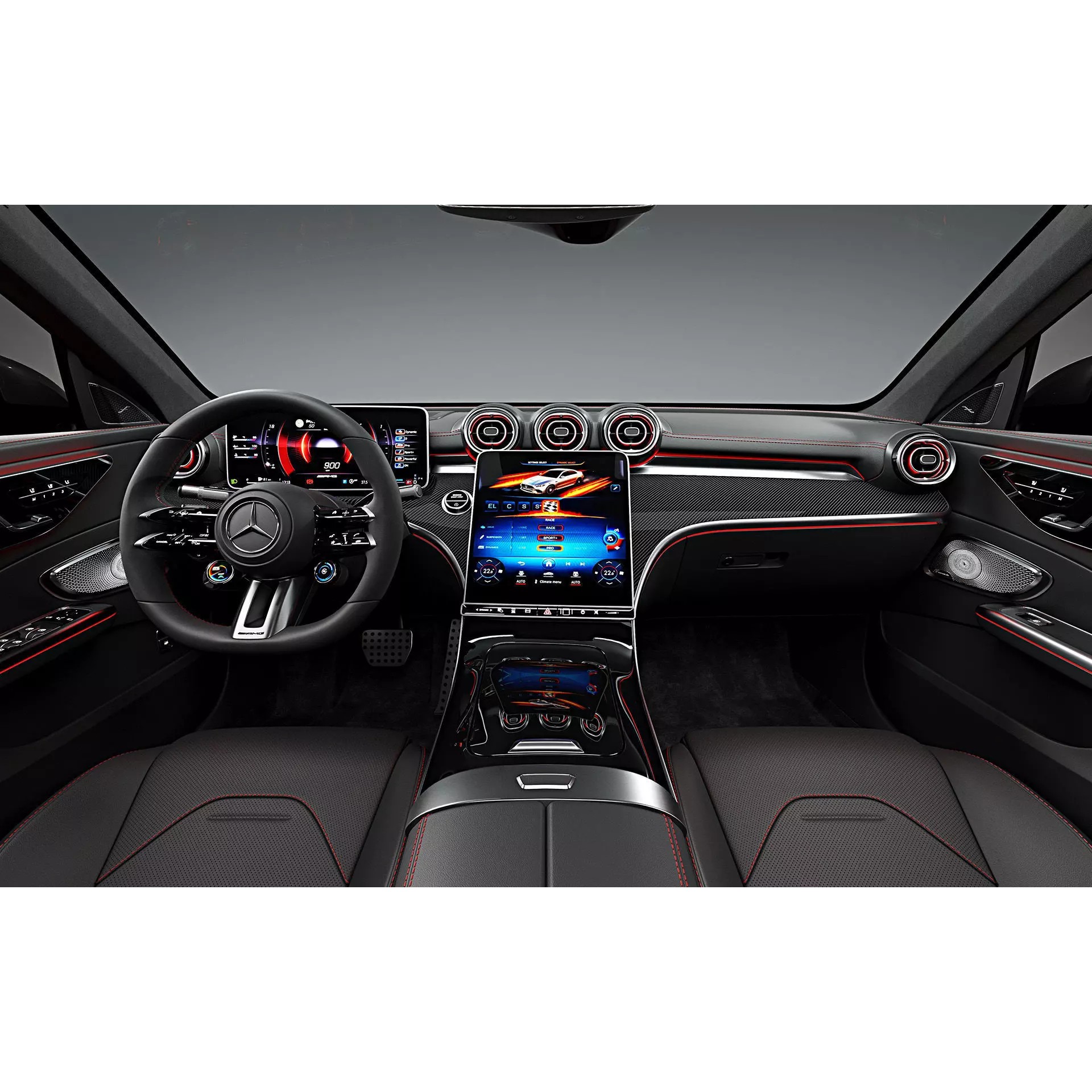 2023 Mercedes-Benz C63 S AMG E Performance Estate - Game-Ready 3D Model - View 5