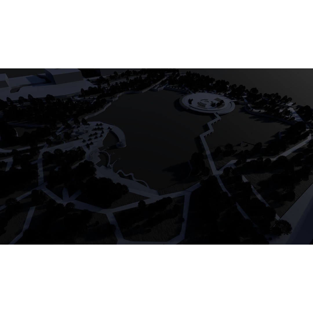 Public Park Landscape 3D Model – Modern Exterior Design, FBX, OBJ - View 30