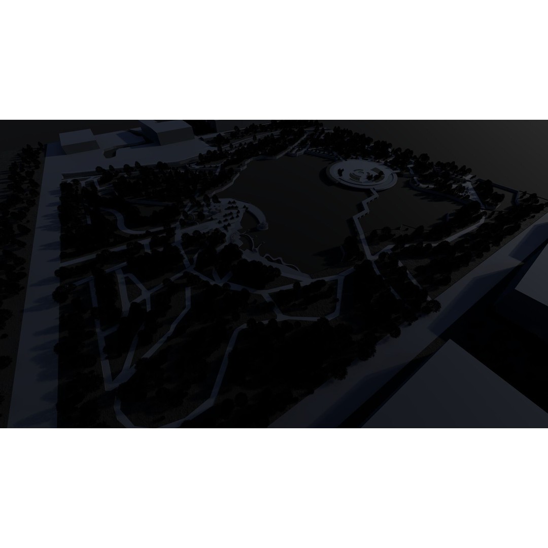 Public Park Landscape 3D Model – Modern Exterior Design, FBX, OBJ - View 41