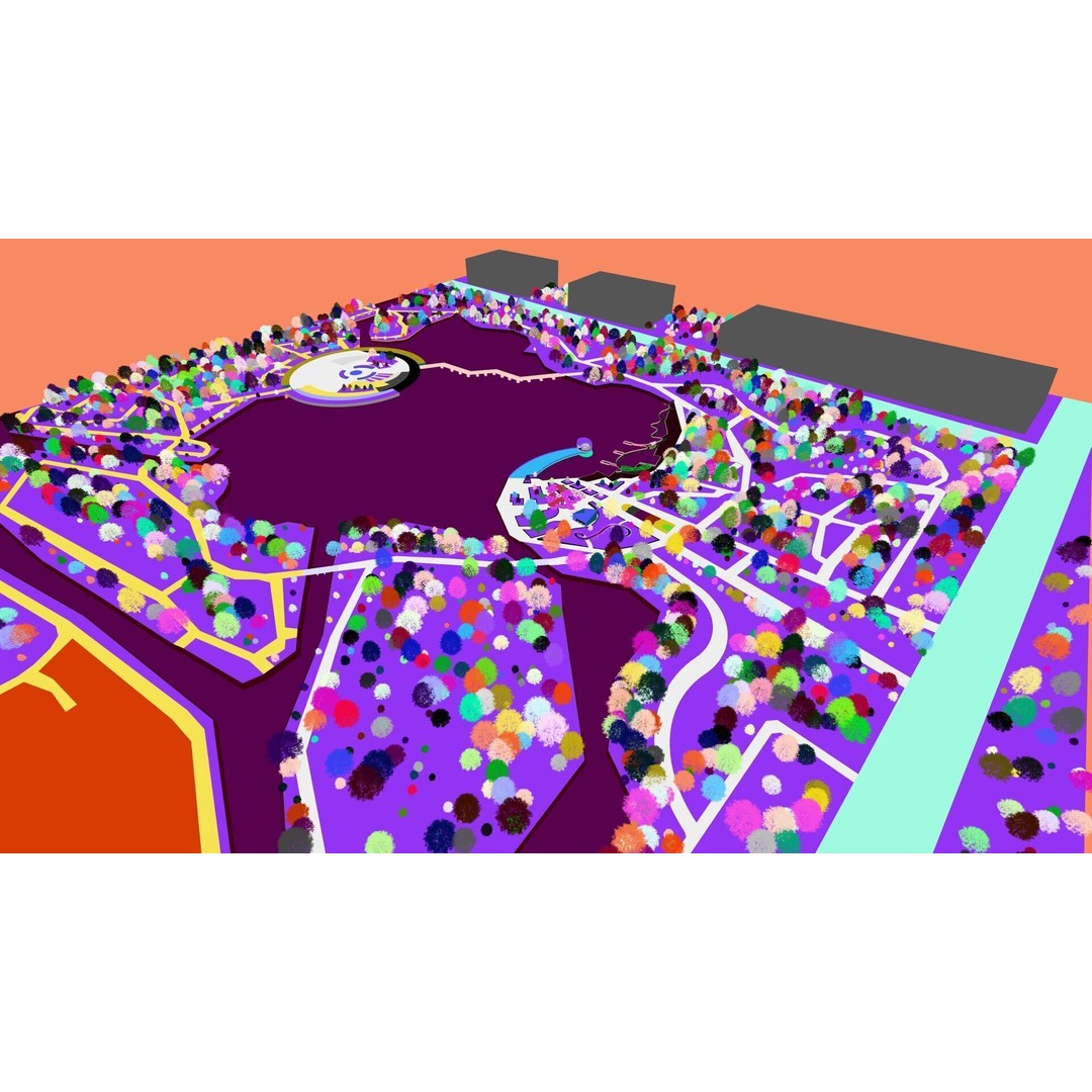 Public Park Landscape 3D Model – Modern Exterior Design, FBX, OBJ - View 42
