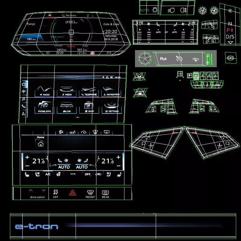 2021 Audi e-tron Sportback - Photorealistic 3D Model - View 20