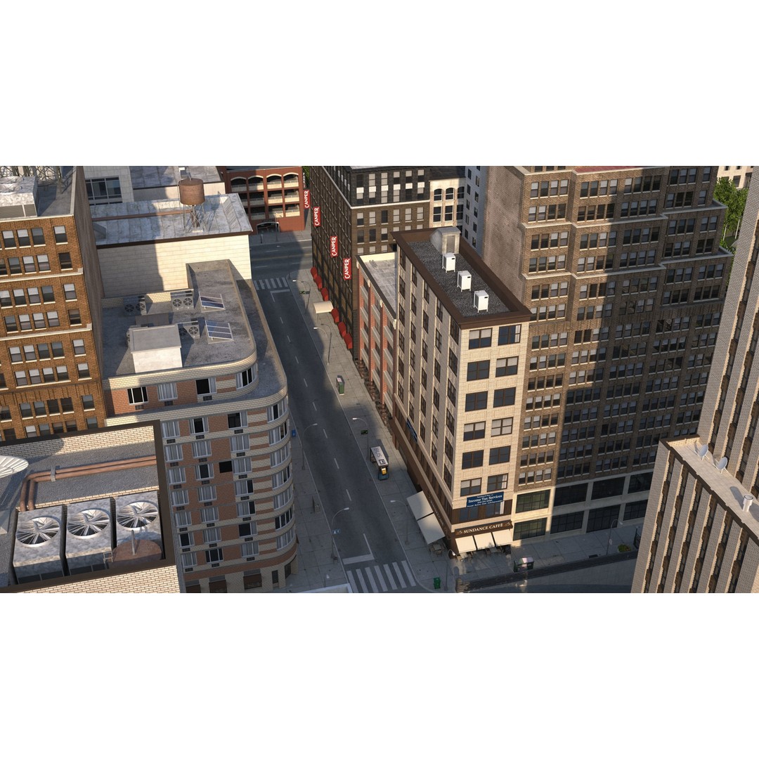 Park City 3D Model – Low Poly Cityscape with Modular Blocks, FBX - View 42