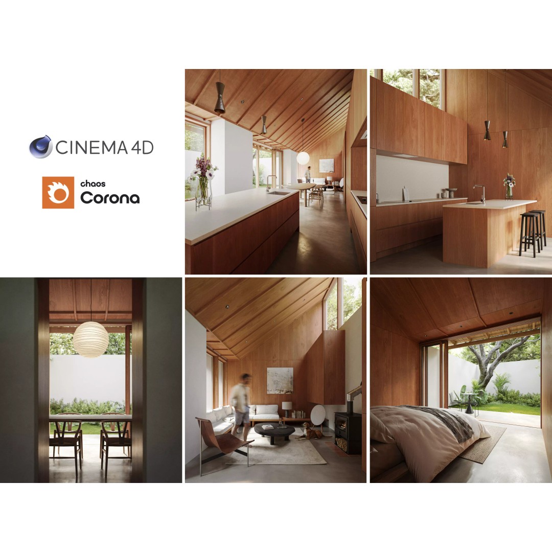 MOKU Modern House 3D Model – Interior Scene with Professional Lighting - View 2