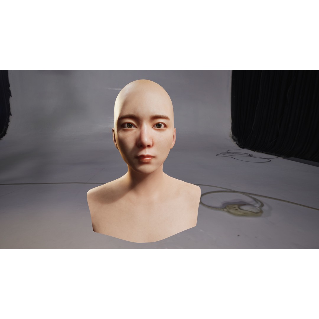 Asian Smart Casual Woman 3D Model – Low Poly Rigged Character for ArchViz - View 14