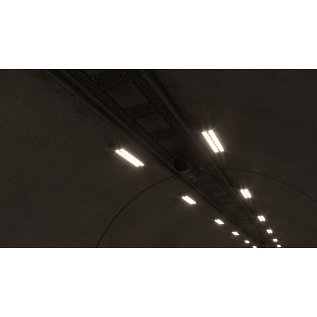 Highway Tunnel 3D Model – Low Poly PBR Asset, FBX & OBJ Formats - View 12