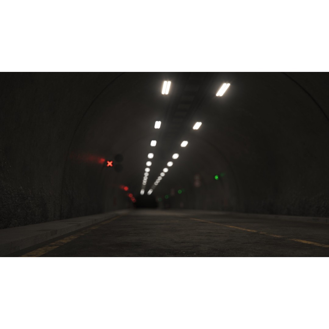 Highway Tunnel 3D Model – Low Poly PBR Asset, FBX & OBJ Formats - View 26