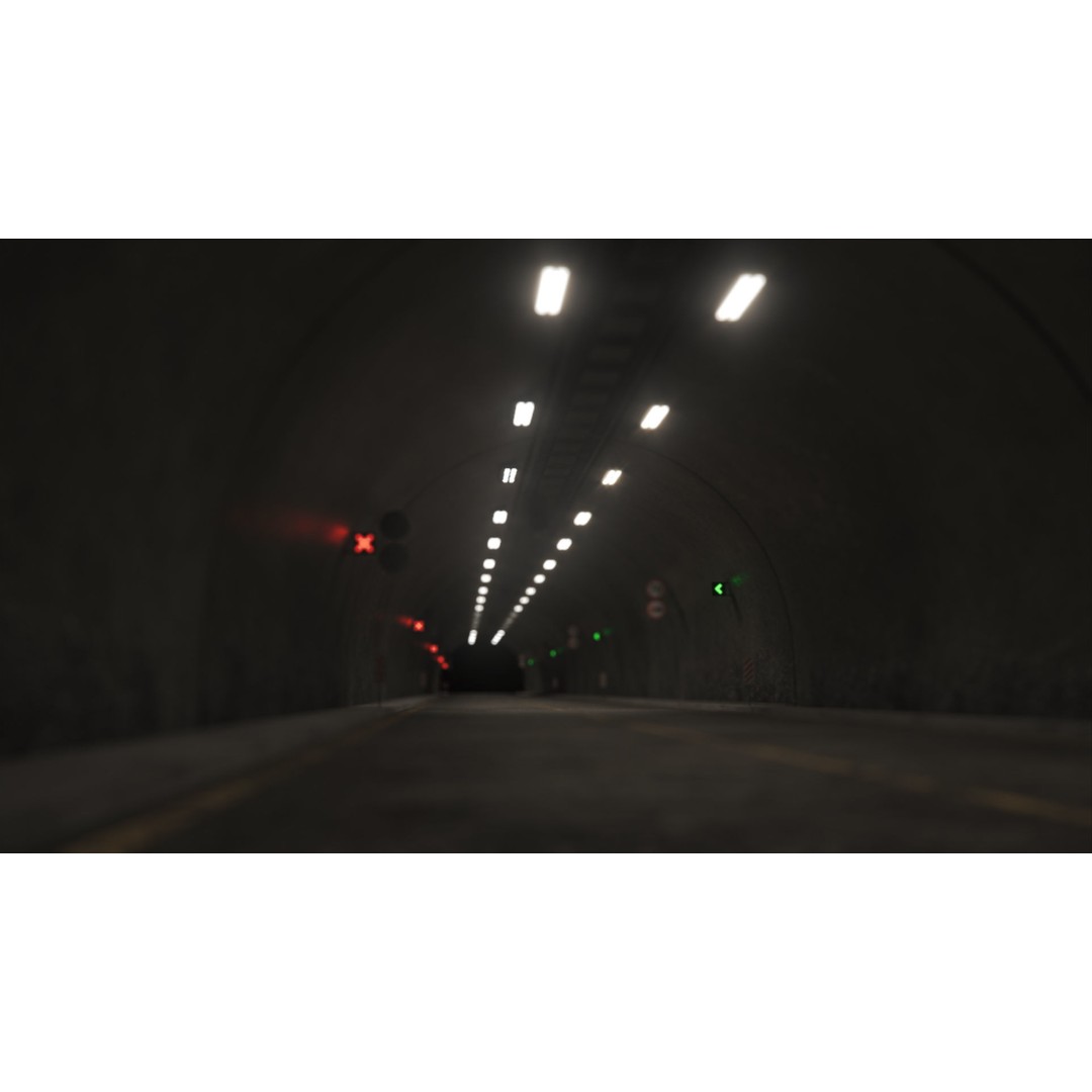 Highway Tunnel 3D Model – Low Poly PBR Asset, FBX & OBJ Formats - View 27